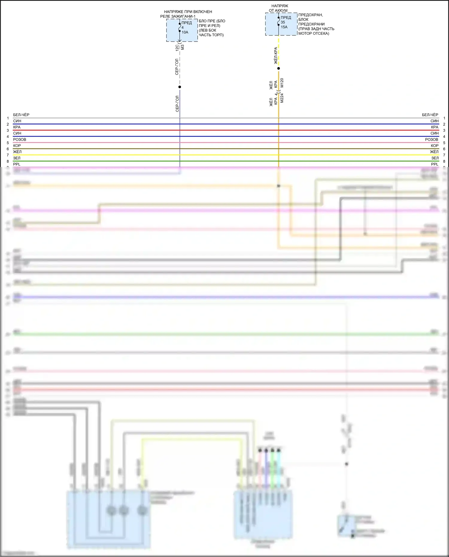 QX80 Infiniti I рестайлинг 2 (2017-2022): Электросхема навигации, 13 динамиков (2 из 9) 