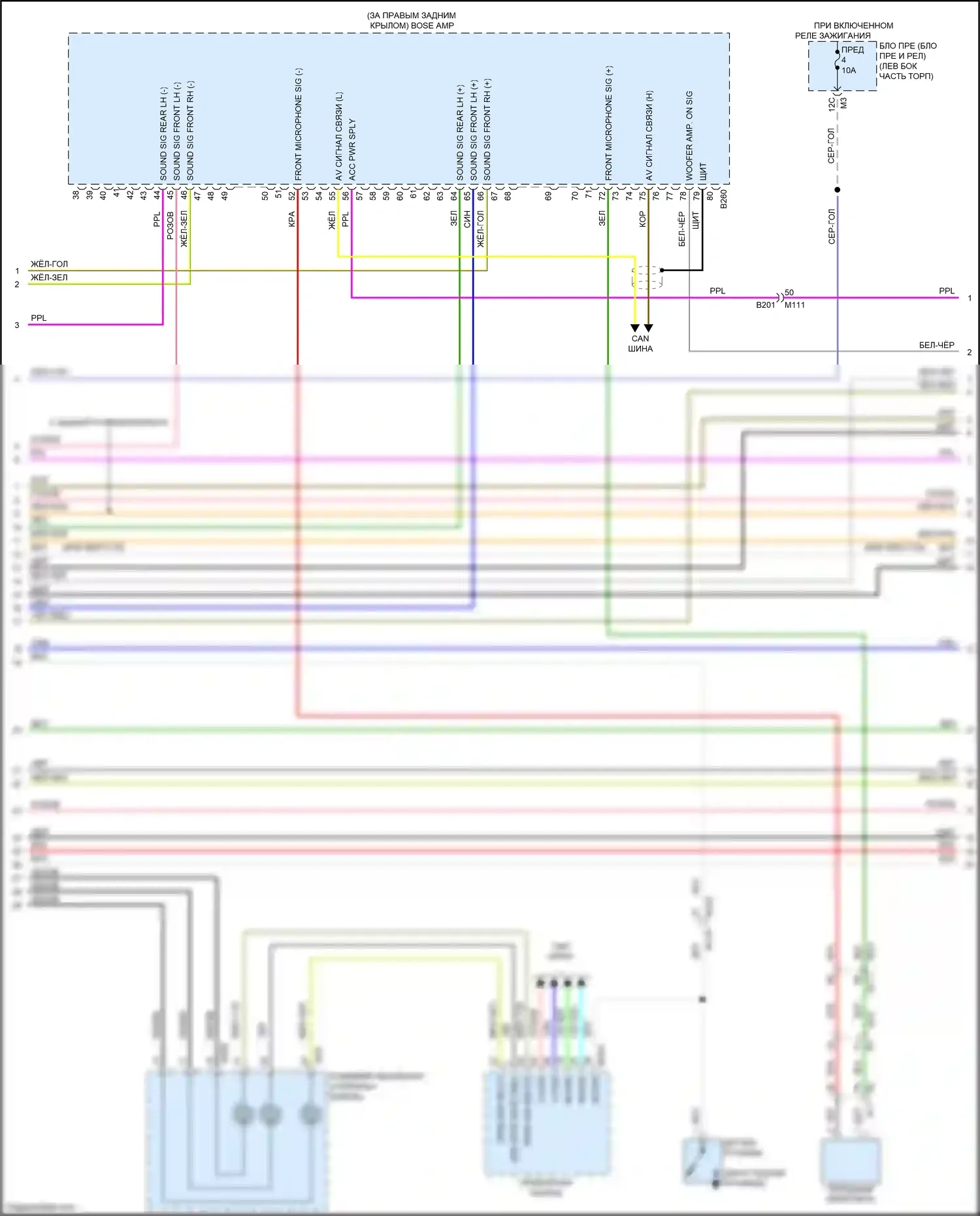 QX80 Infiniti I рестайлинг 2 (2017-2022): Электросхема навигации, 17 динамиков (2 из 10) 