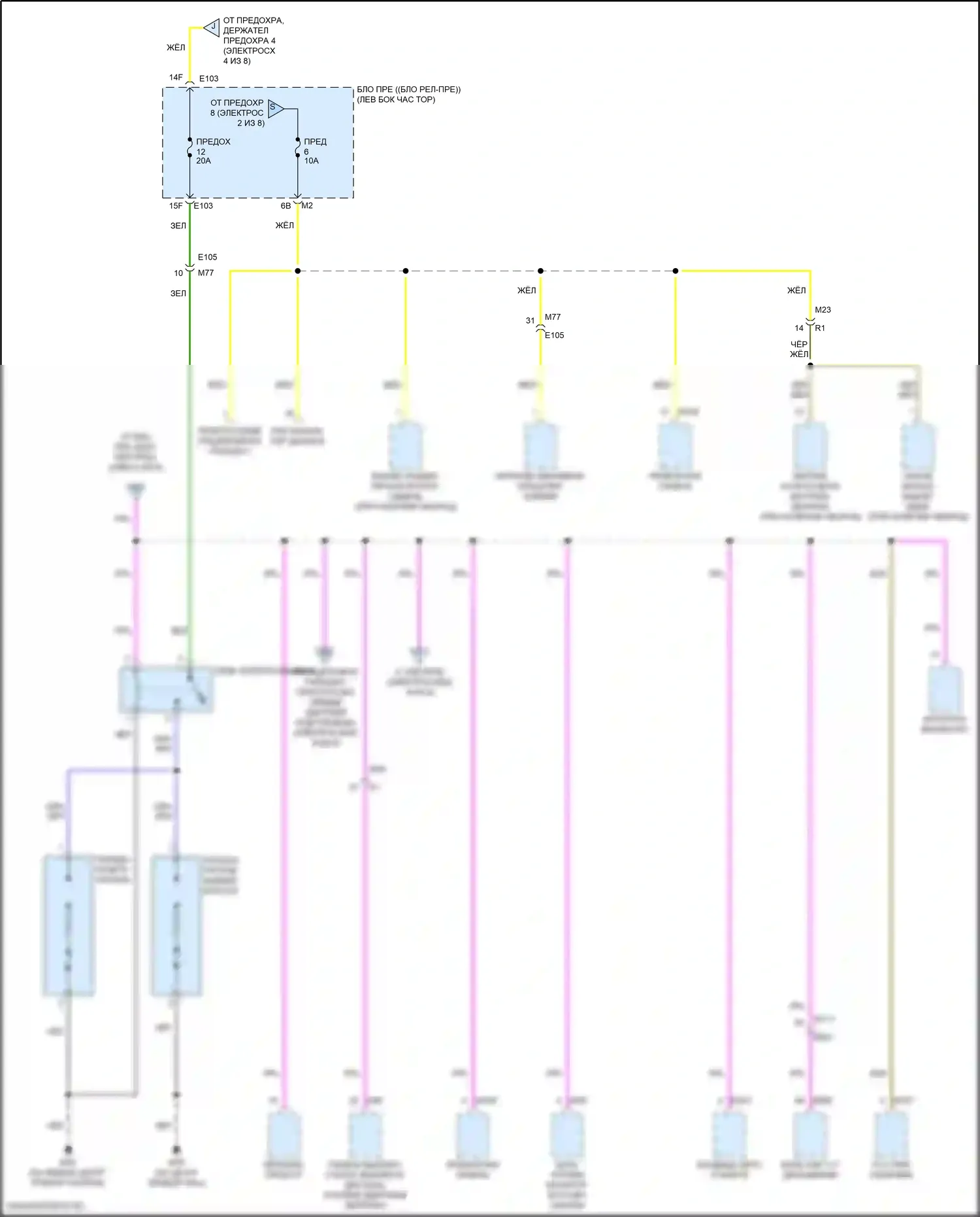 QX80 Infiniti I рестайлинг 3 (2020-2024): Электросхема блока предохранителей реле (7 из 8) 
