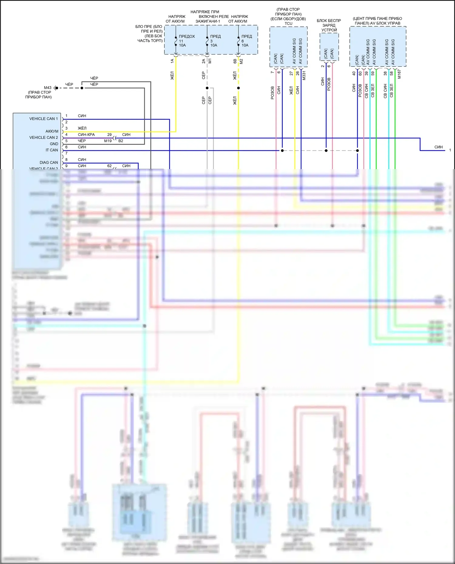 QX80 Infiniti I рестайлинг 3 (2020-2024): Can шина электросхема (1 из 3) 