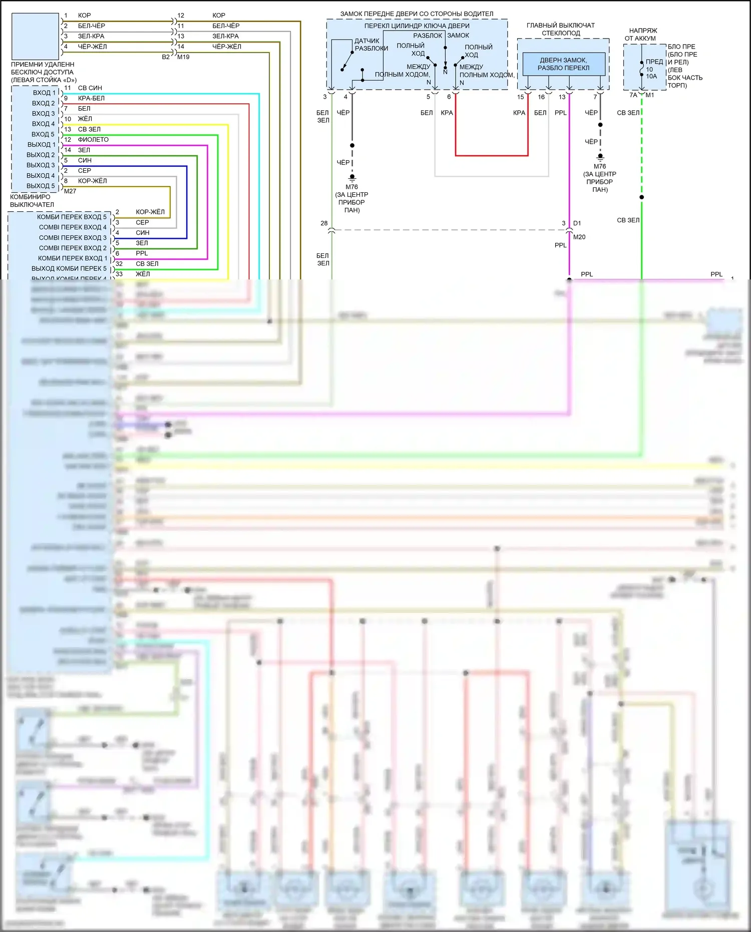QX80 Infiniti I рестайлинг 3 (2020-2024): Электросхема освещения салона (1 из 2) 