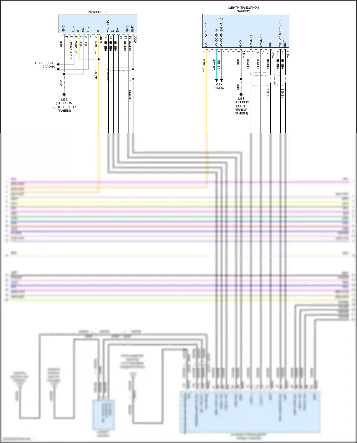QX80 Infiniti I рестайлинг 3 (2020-2024): Электросхема навигации, 13 динамиков (3 из 5) 
