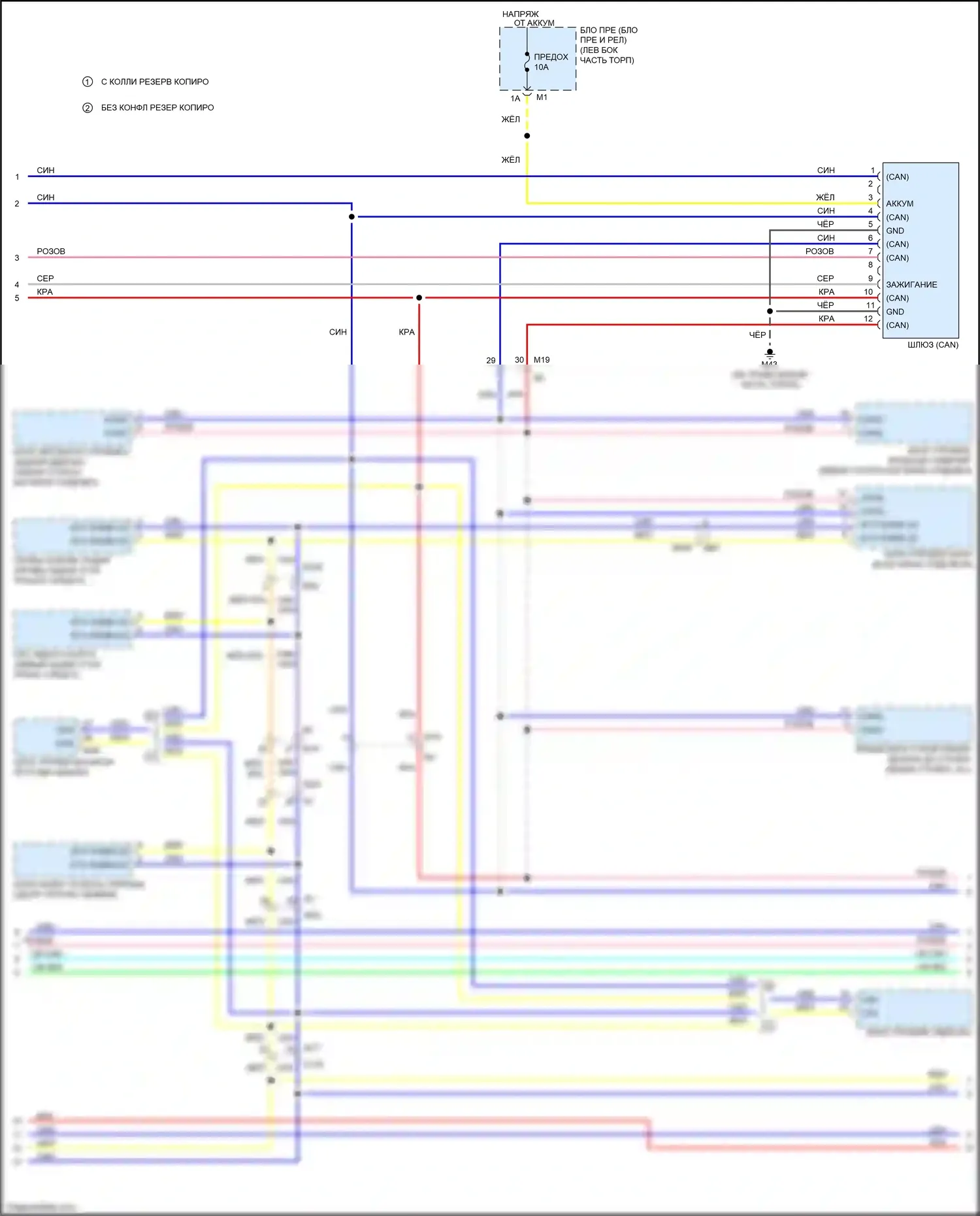 QX80 Infiniti I (2013-2014): Can шина электросхема (2 из 3) 
