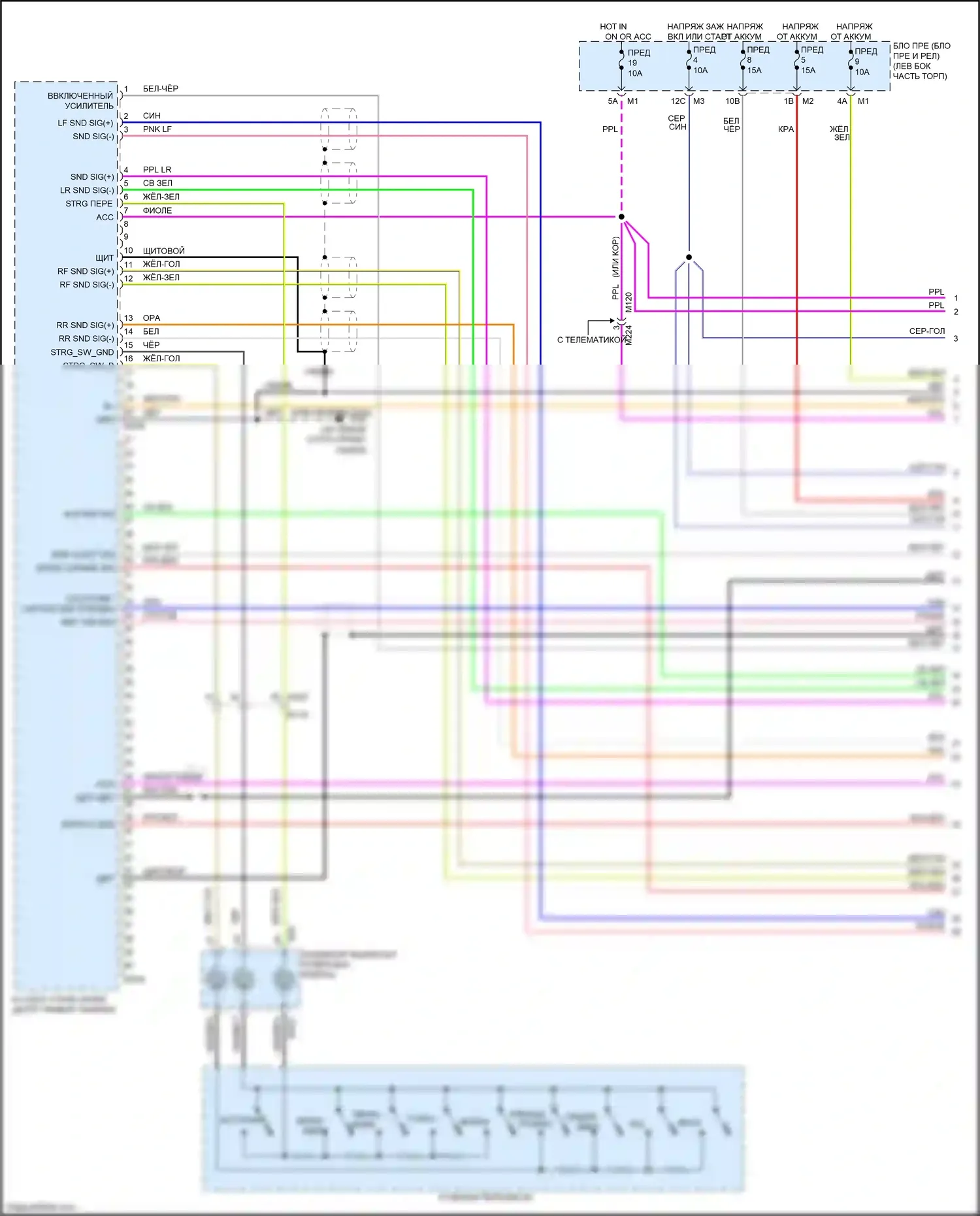 QX80 Infiniti I (2013-2014): Электросхема навигации, 13 динамиков (1 из 9) 