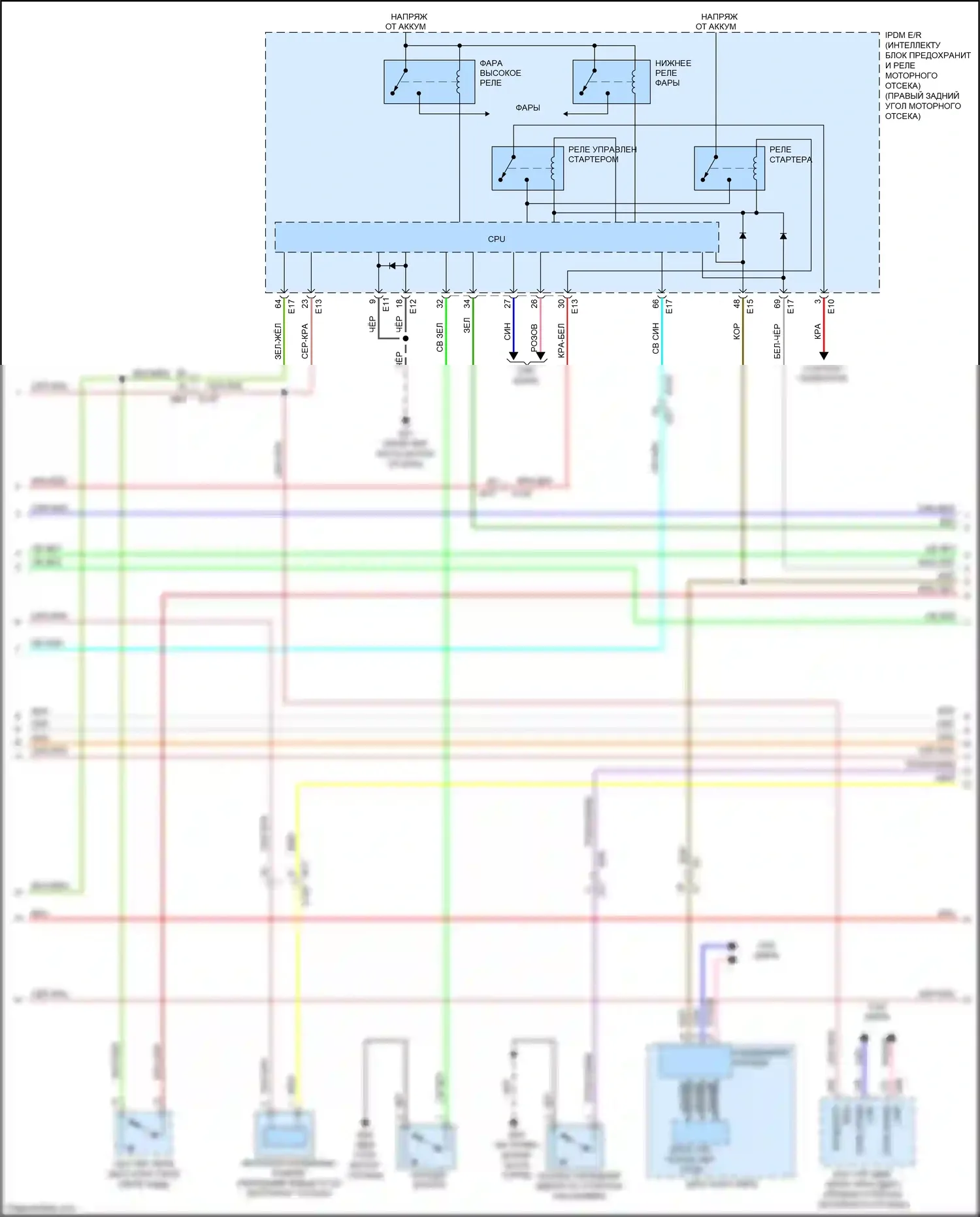 QX80 Infiniti I (2013-2014): Электросхема центрального замка (3 из 4) 