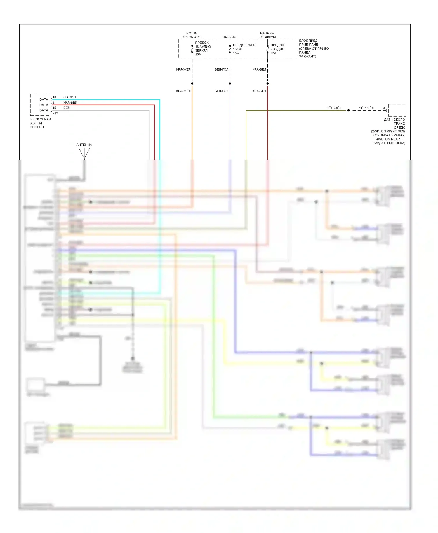 Axiom Isuzu I (2001-2004): Магнитола электросхем 