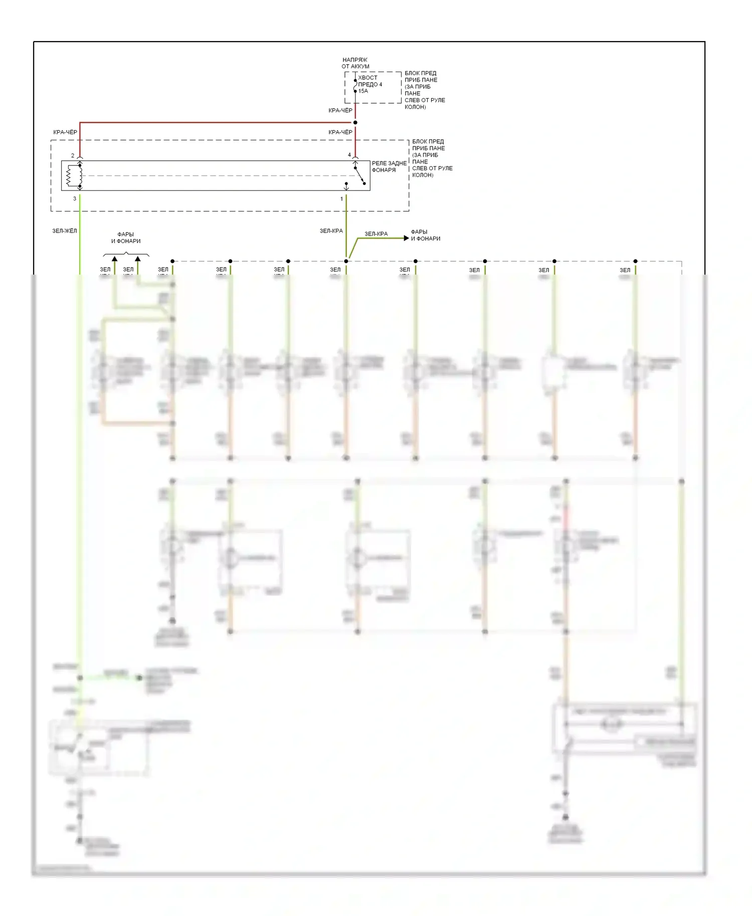 Axiom Isuzu I (2001-2004): Электросхема подсветки приборной панели 