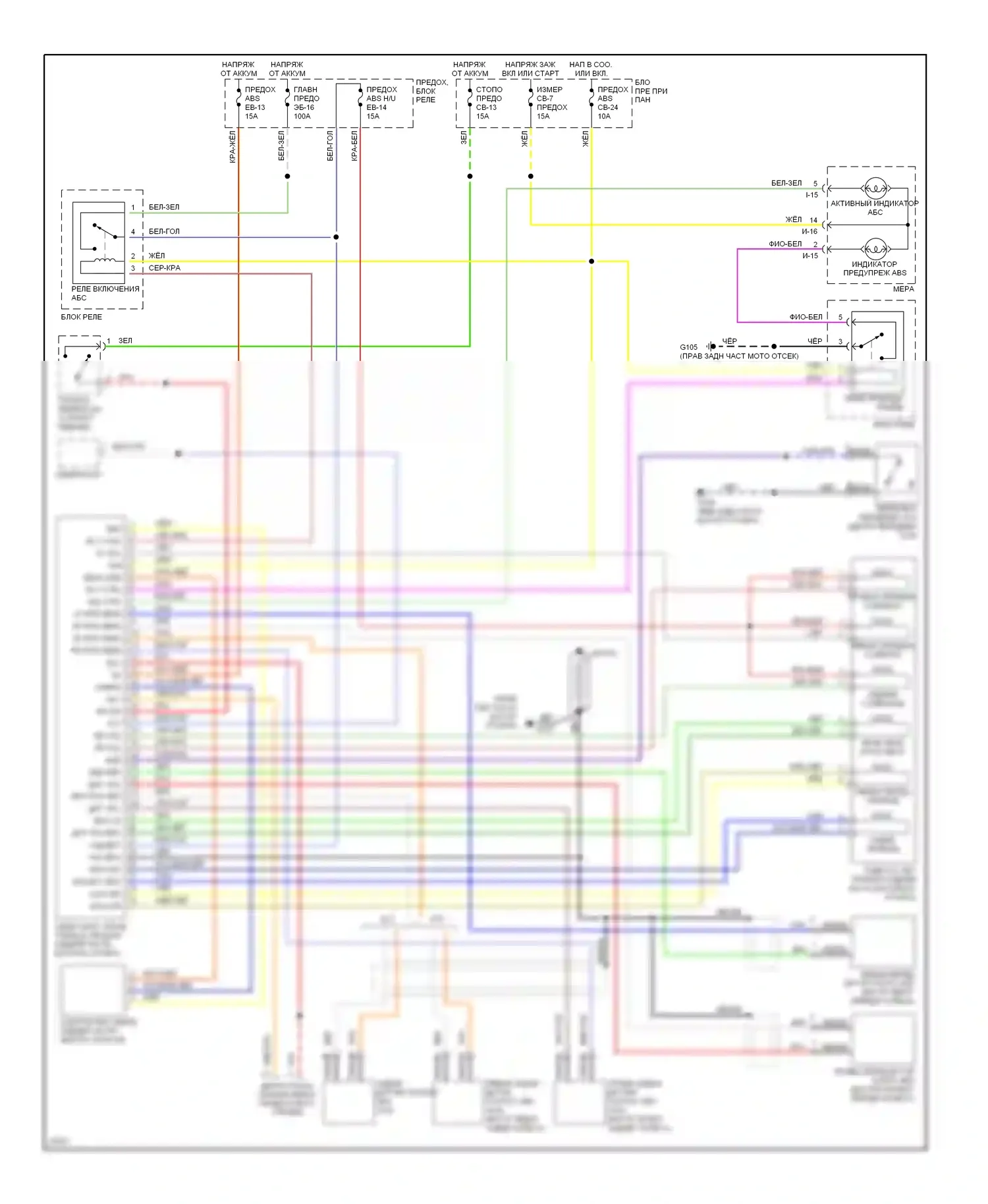Rodeo Isuzu I (1989-1998): Электросхема абс на все колеса 