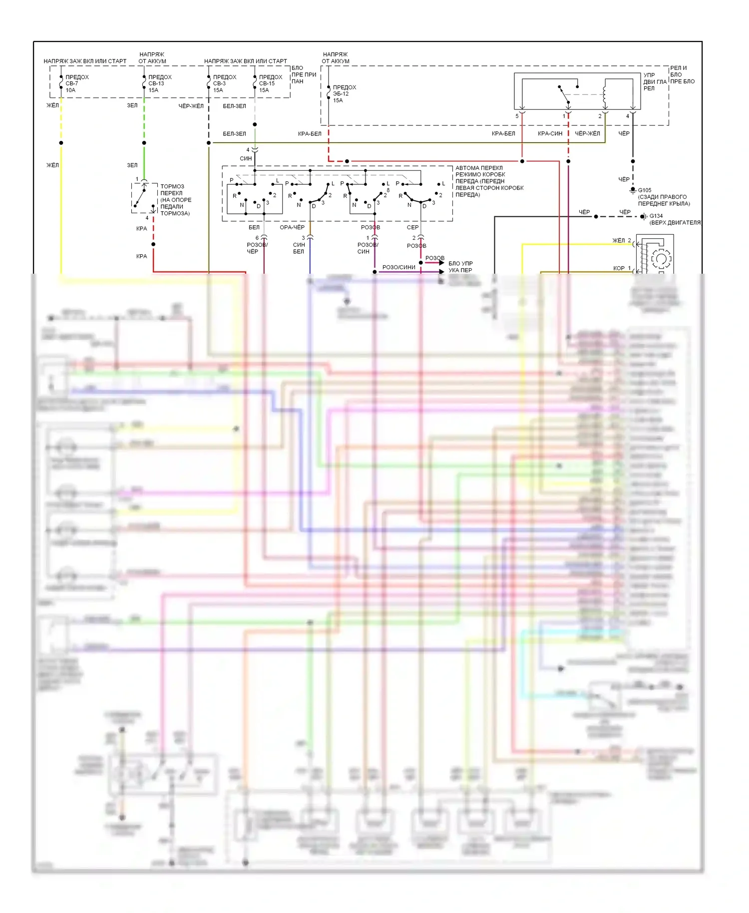 Rodeo Isuzu I (1989-1998): 3.2l, электросхема коробки передач 