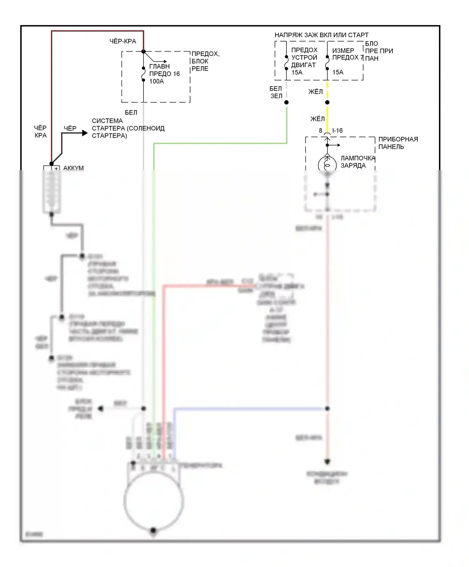 Rodeo Isuzu I (1989-1998): 2.6l, электросхема генератора 
