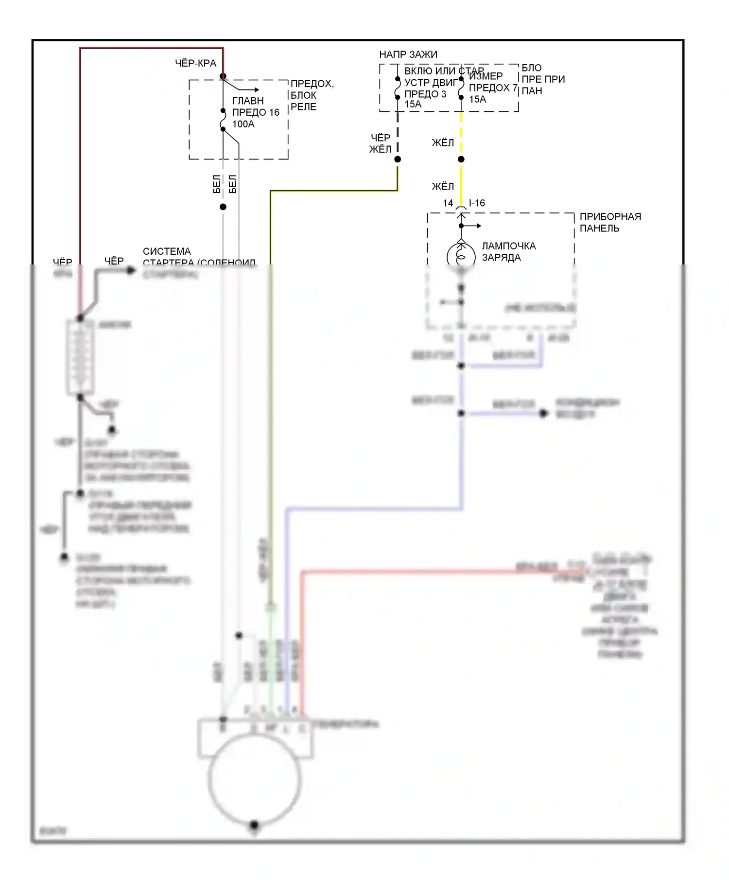 Rodeo Isuzu I (1989-1998): 3.2l, электросхема генератора 