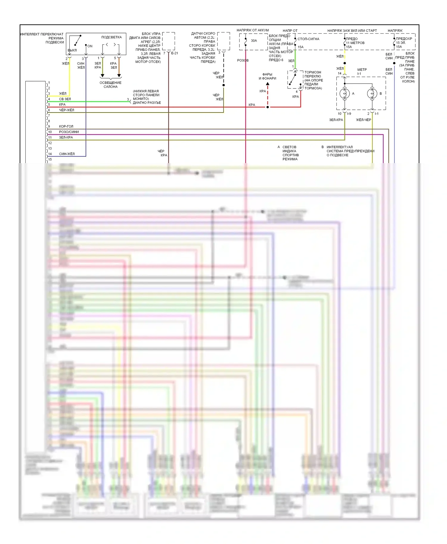 Rodeo Isuzu II (1998-2004): Электросхема электронной подвески 