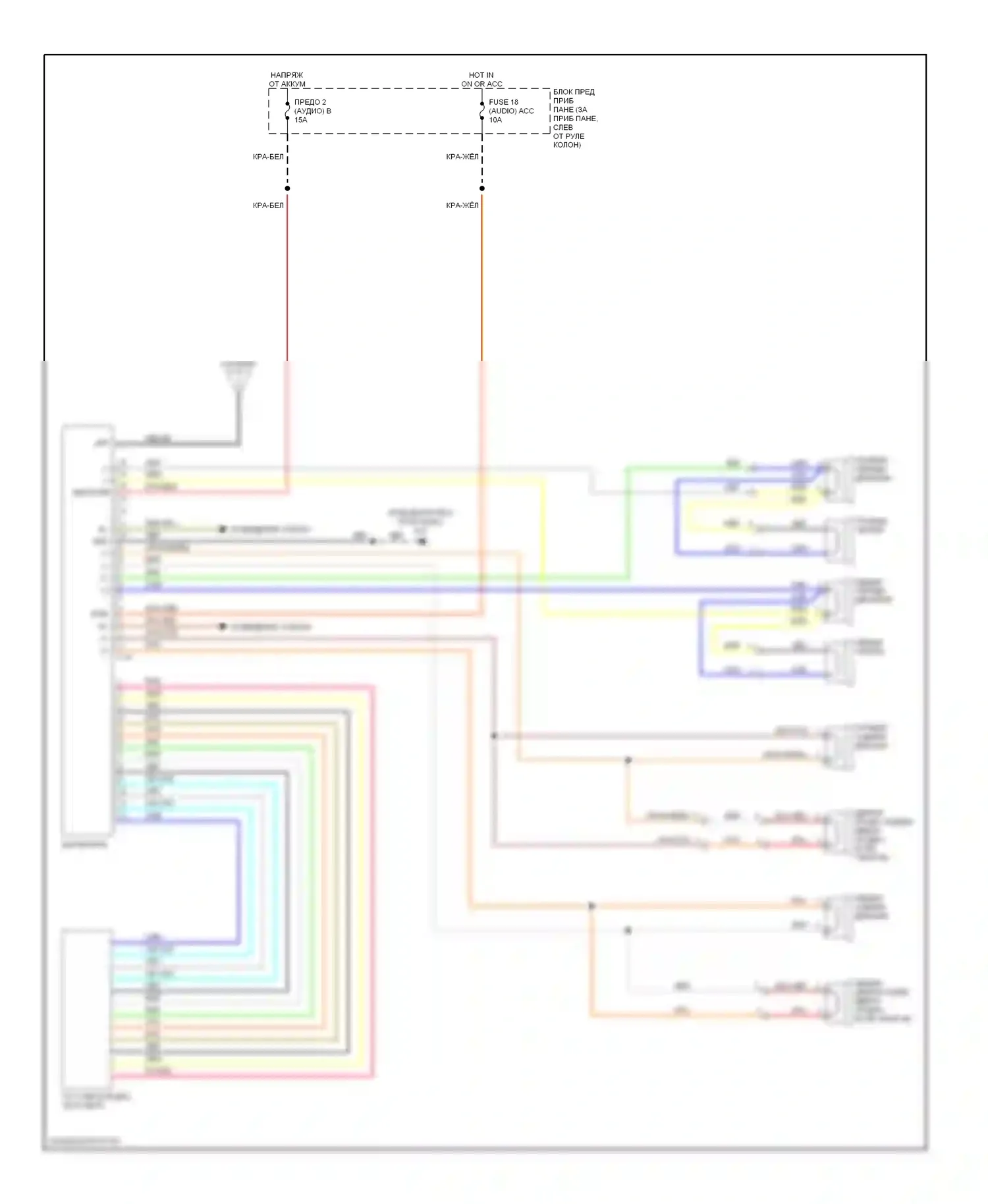 Rodeo Isuzu II (1998-2004): Электросхемы радиосвязи, базовой магнитолы 
