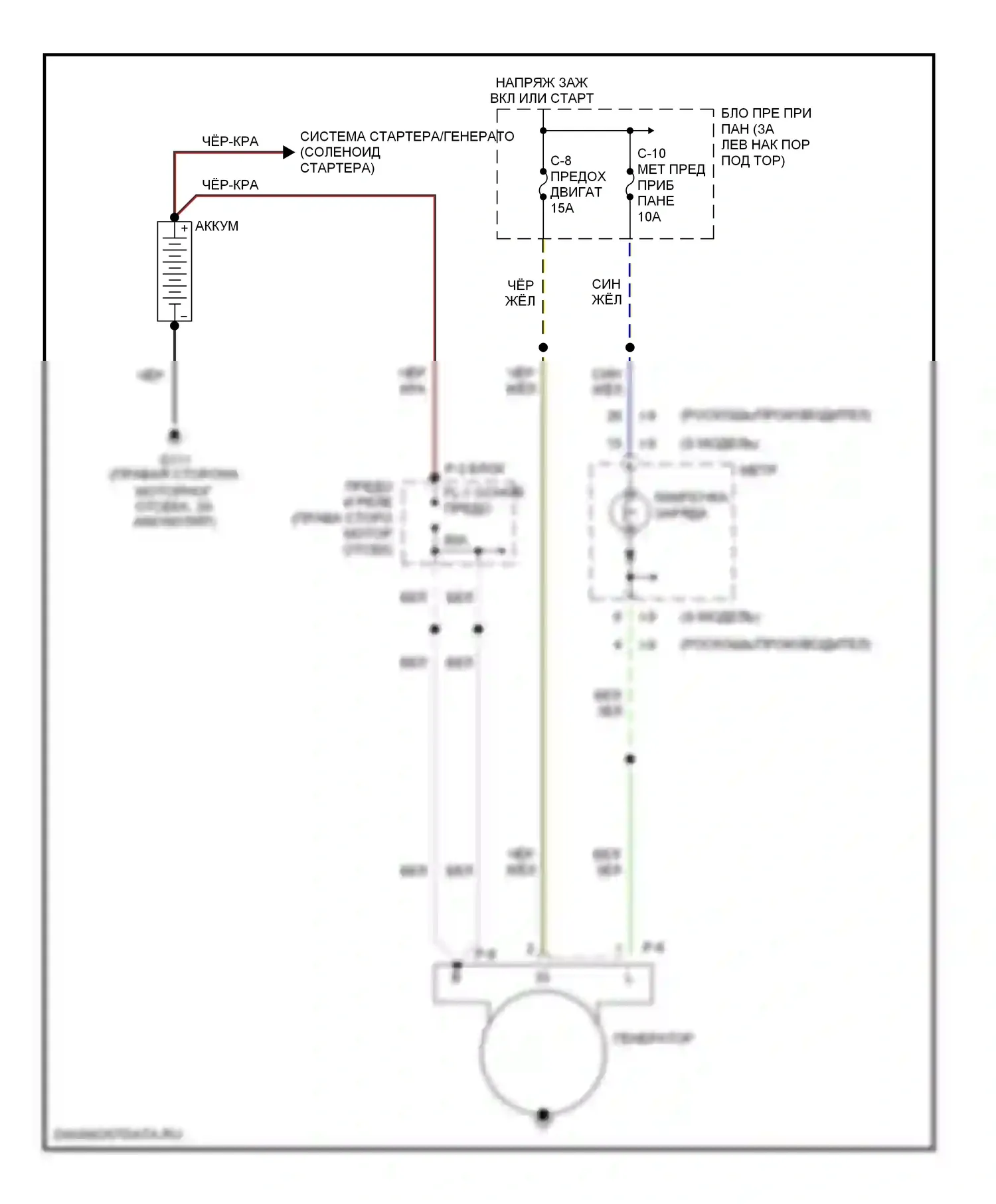 Trooper Isuzu II (1992-2002): Электросхема генератора 