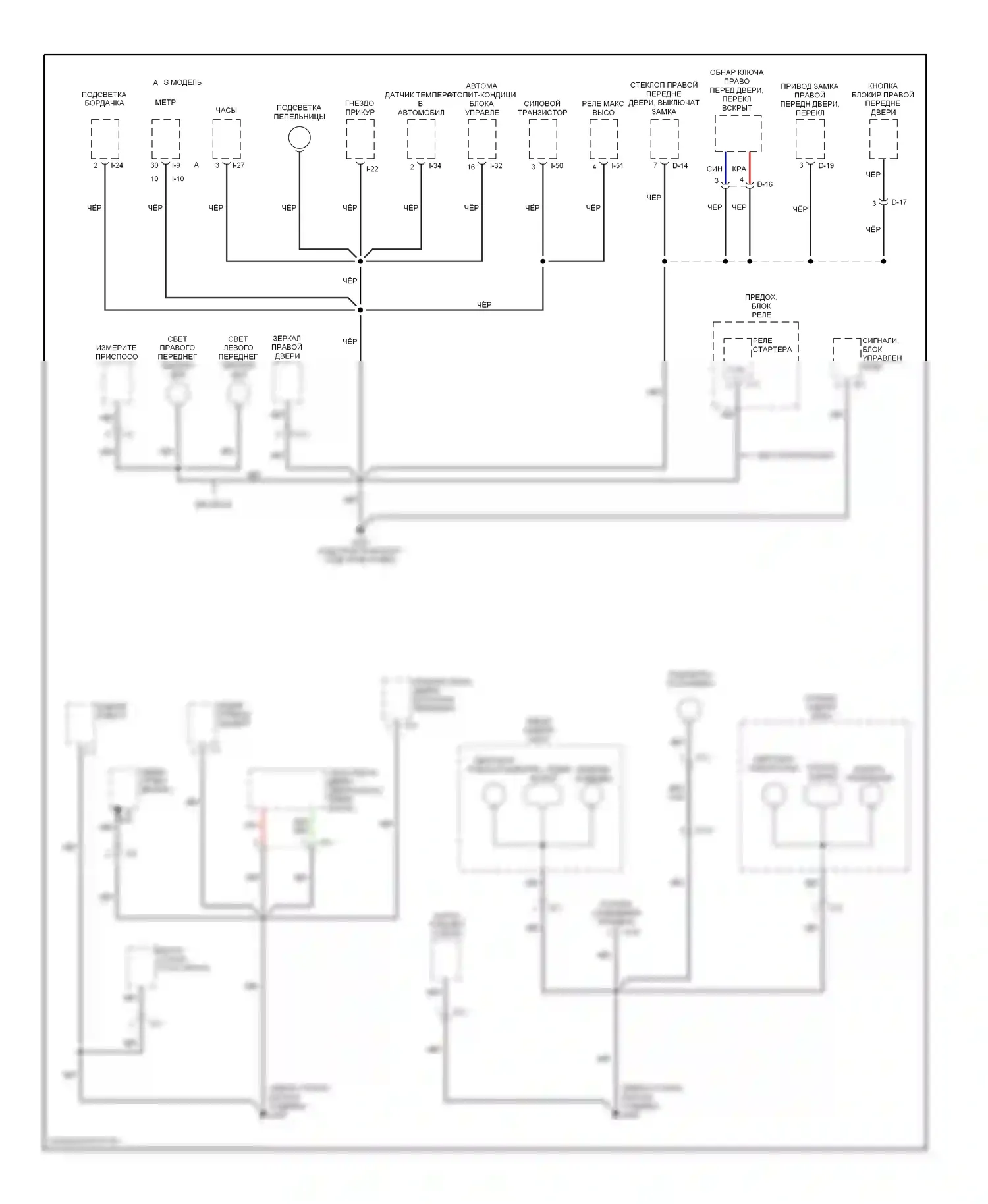 Trooper Isuzu II (1992-2002): Электросхема точек подключения масс (4 из 4) 