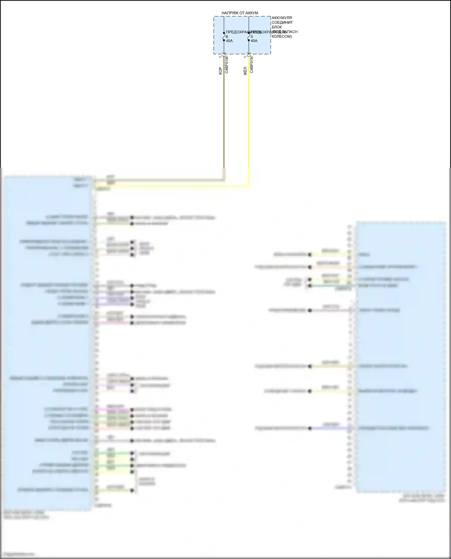 F-Pace Jaguar I (2016-2020): Электросхема блоков управления кузовом (1 из 3) 