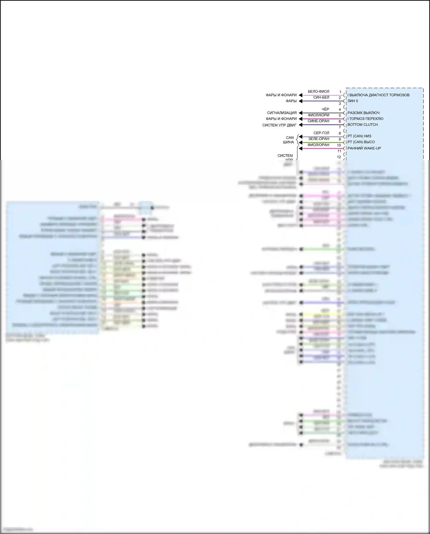 F-Pace Jaguar I (2016-2020): Электросхема блоков управления кузовом (3 из 3) 