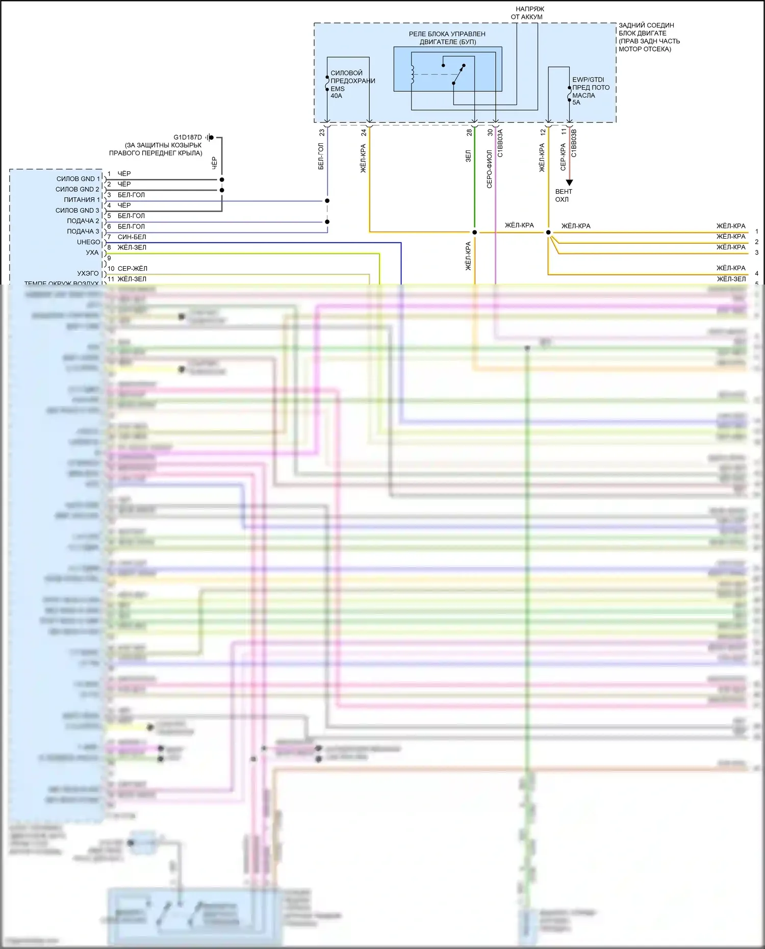 F-Pace Jaguar I (2016-2020): Электросхема двигателя 3.0l sc (1 из 9) 