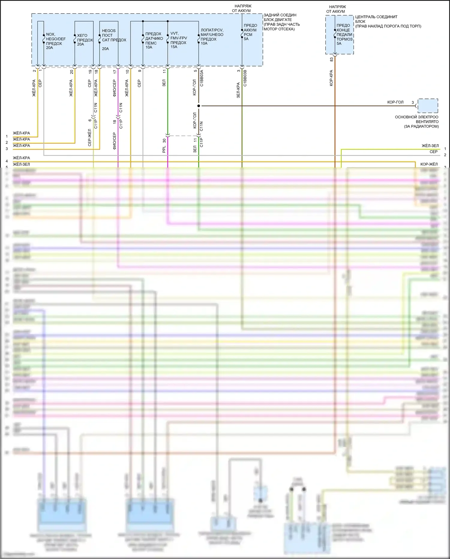 F-Pace Jaguar I (2016-2020): Электросхема двигателя 3.0l sc (2 из 9) 