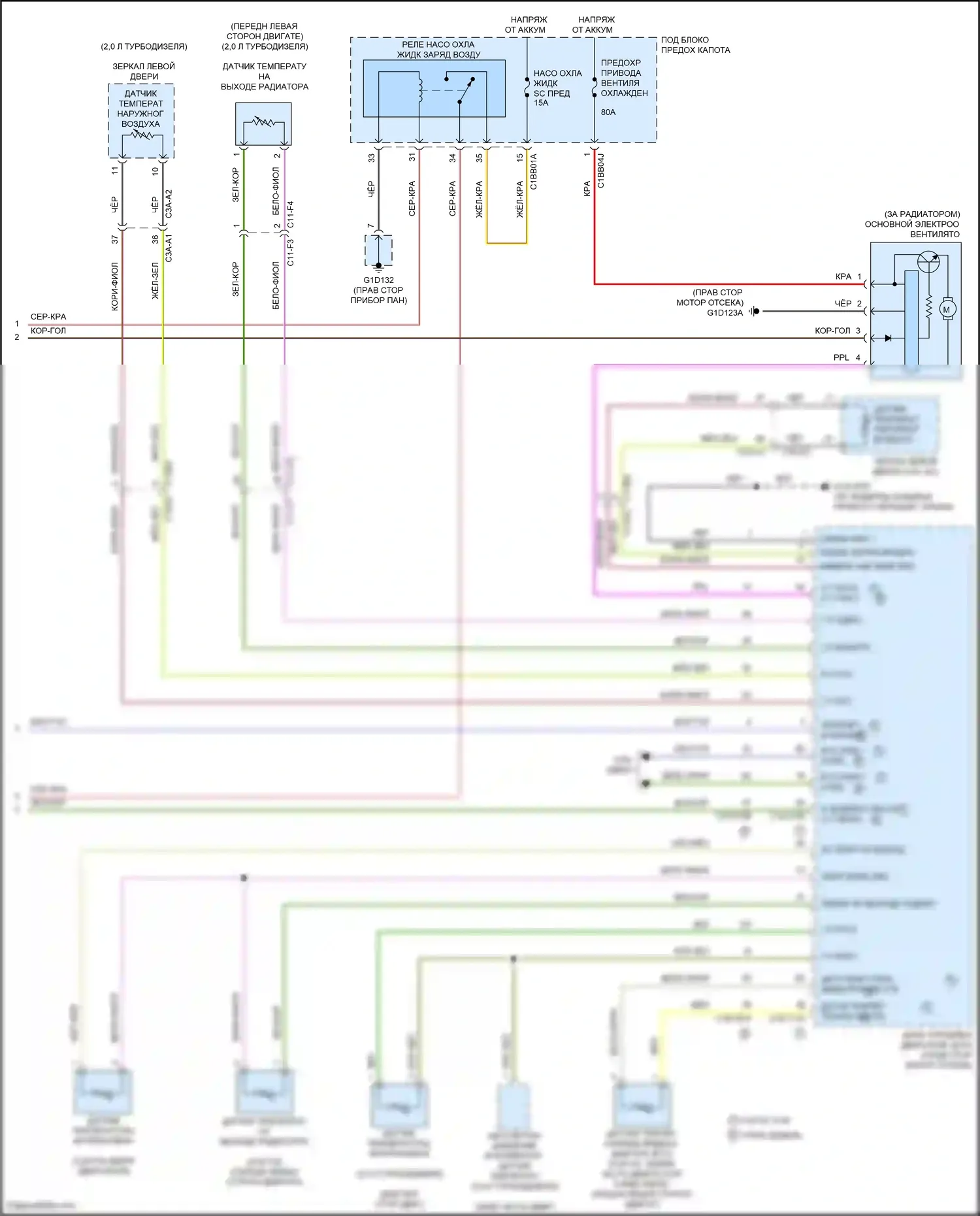 F-Pace Jaguar I (2016-2020): Электросхема климат контроля (6 из 6) 