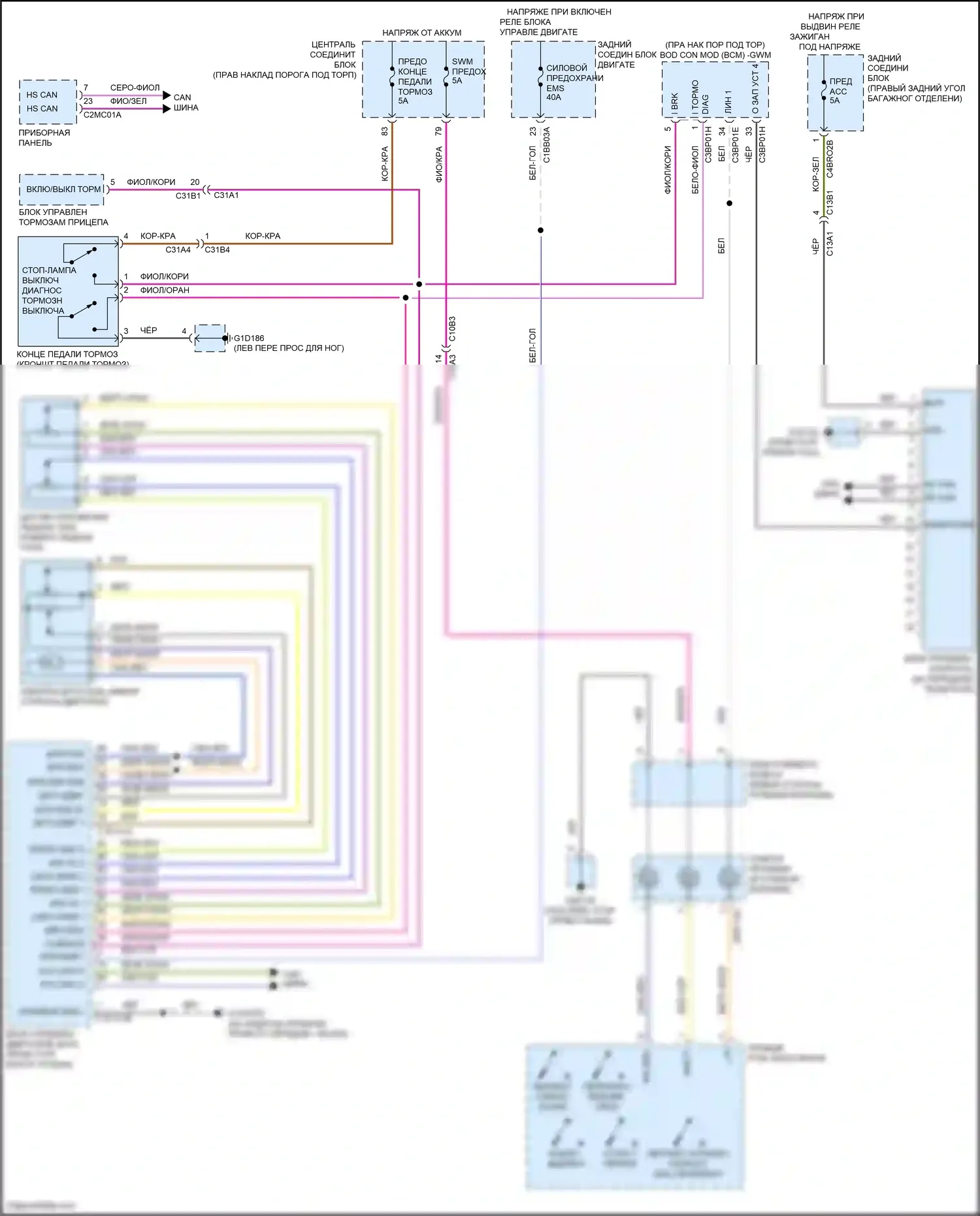 F-Pace Jaguar I (2016-2020): 3.0l sc, электросхема круиз-контроля 