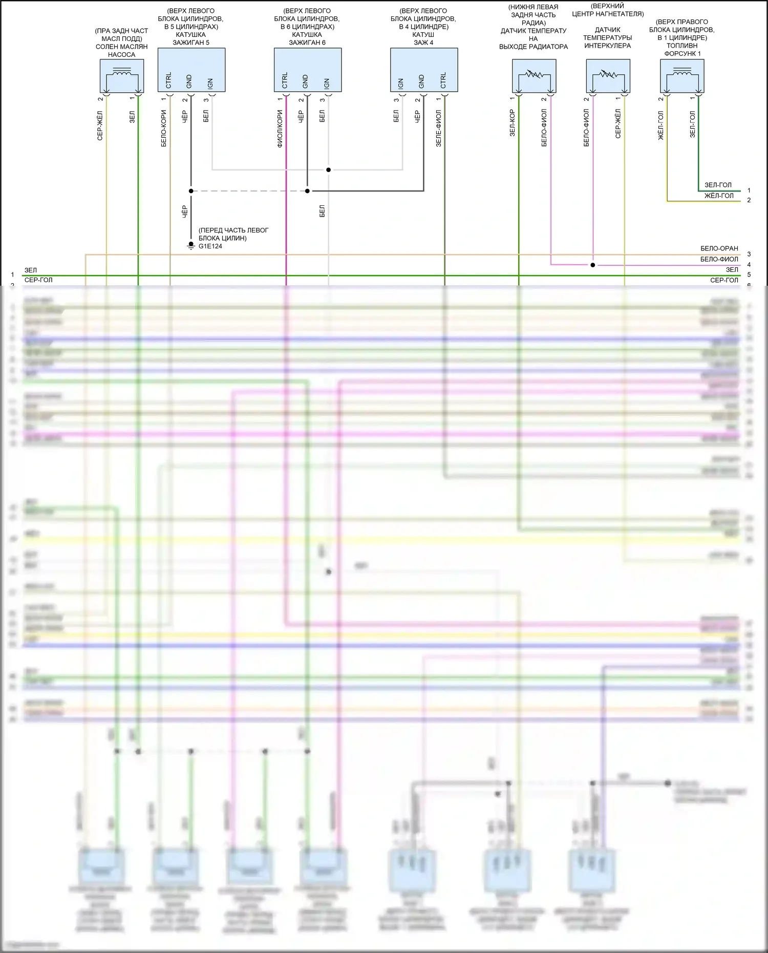 F-type Jaguar I рестайлинг (2016-2019): Электросхема двигателя 3.0l sc (8 из 9) 