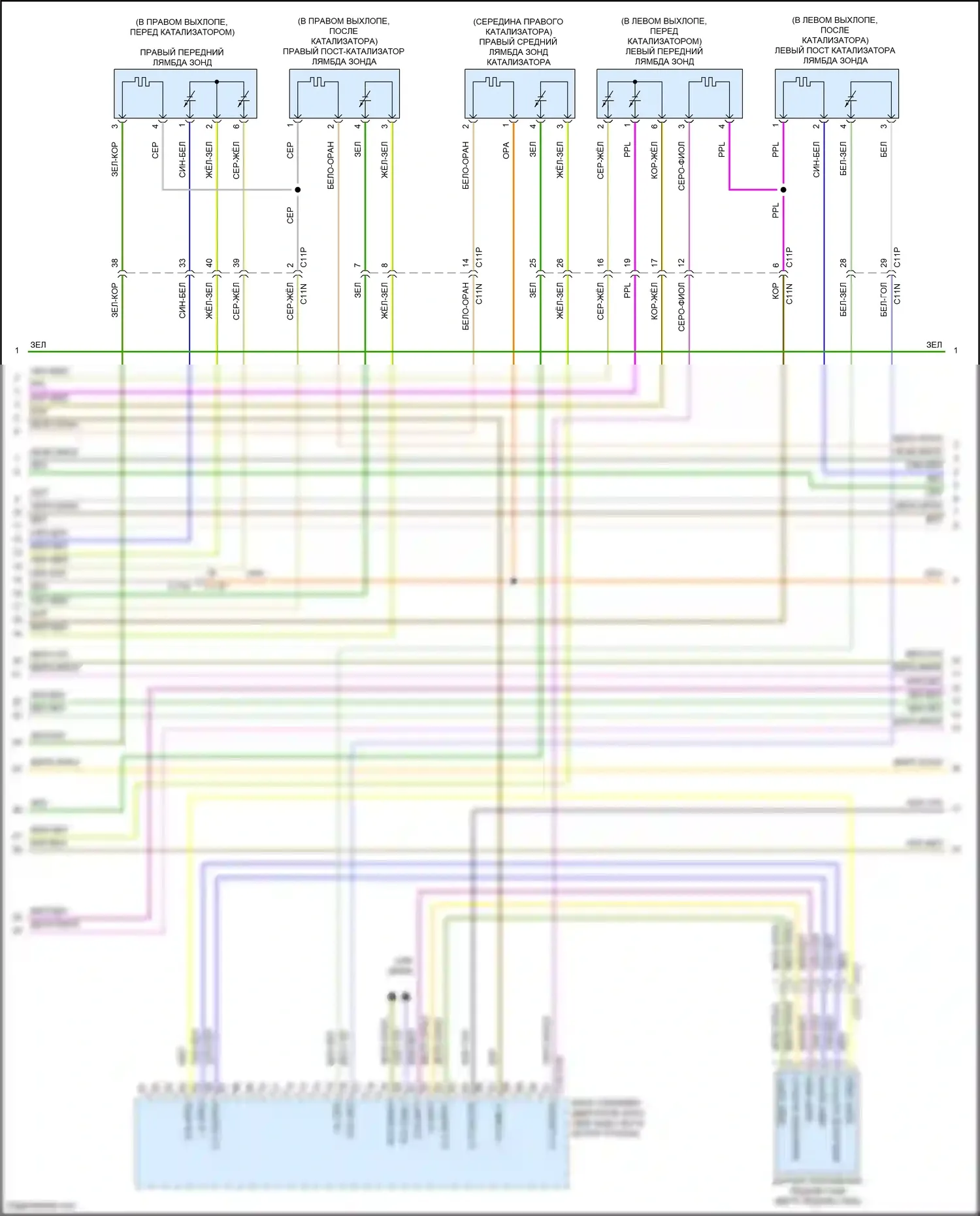 F-type Jaguar I рестайлинг (2016-2019): Электросхема двигателя 5.0l sc (4 из 9) 