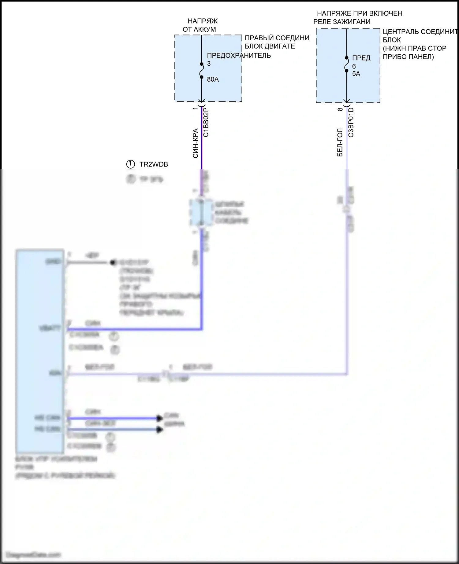 F-type Jaguar I рестайлинг (2016-2019): Электросхема электроусилителя руля 