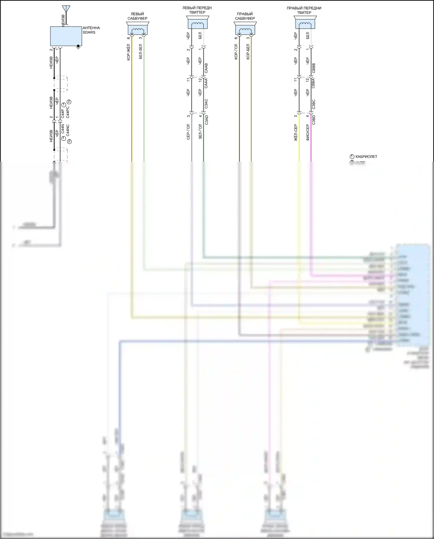 F-type Jaguar I рестайлинг (2016-2019): Электросхема навигации, с сенсорным управлением, без звука высокой линии (5 из 5) 