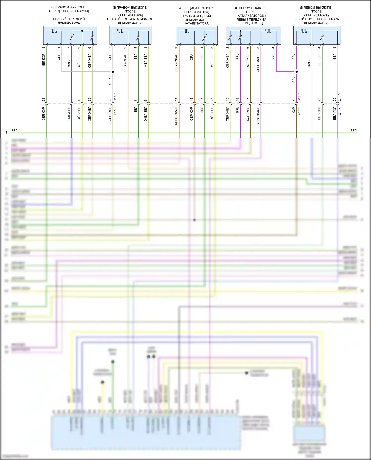 F-type Jaguar I (2013-2017): Электросхема двигателя 5.0l sc (4 из 9) 