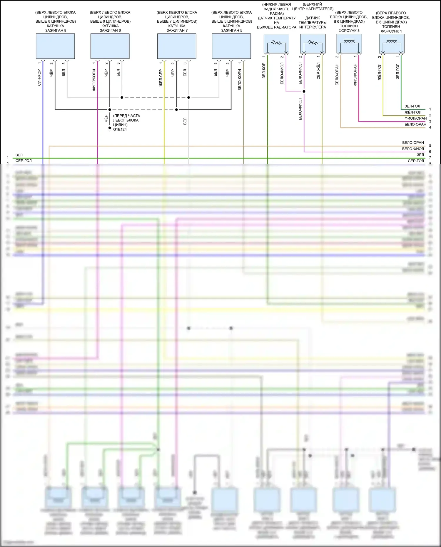 F-type Jaguar I (2013-2017): Электросхема двигателя 5.0l sc (8 из 9) 
