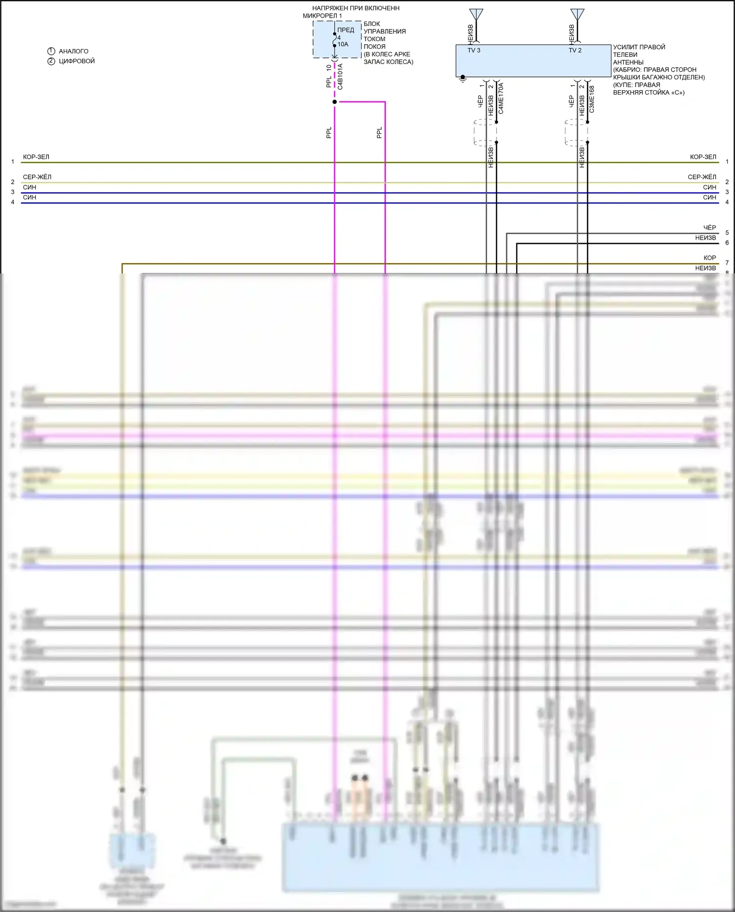 F-type Jaguar I (2013-2017): Электросхема магнитолы премиум-класса (2 из 5) 