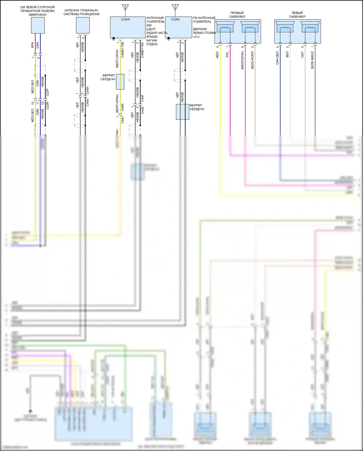 F-type Jaguar I (2013-2017): Электросхема навигации (4 из 5) 