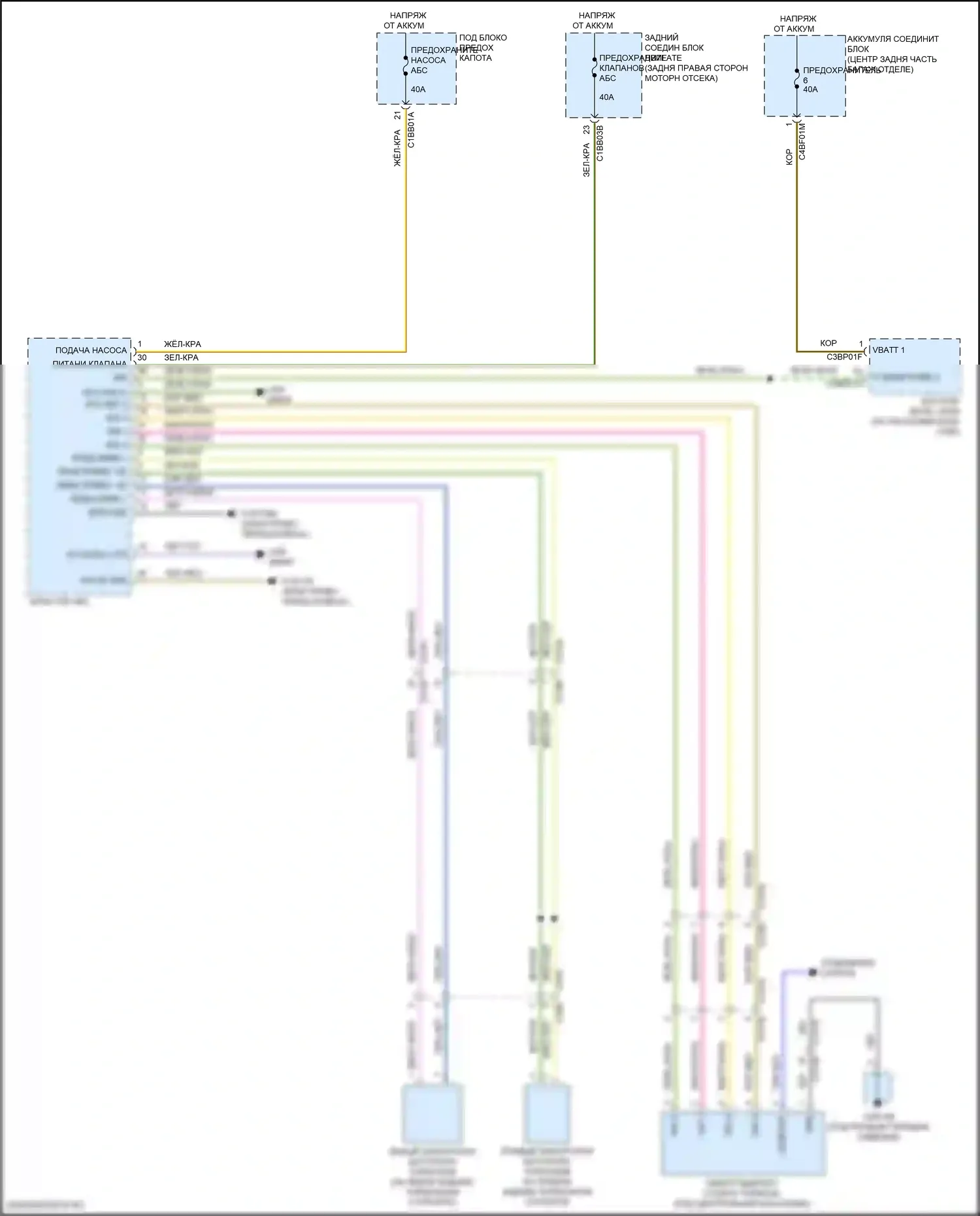 XE Jaguar I (2015-2019): Электросхема блокировки селектора 