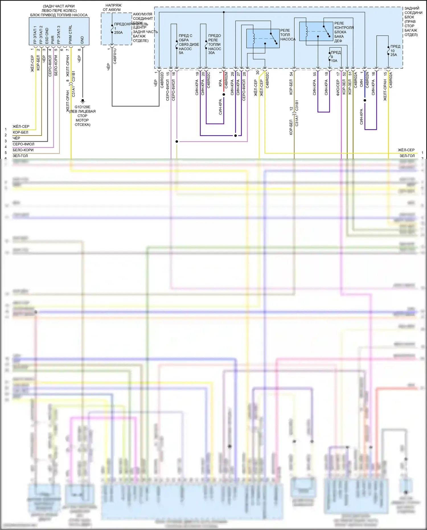 XE Jaguar I (2015-2019): Электросхема двигателя 2.0л турбо дизель (2 из 8) 