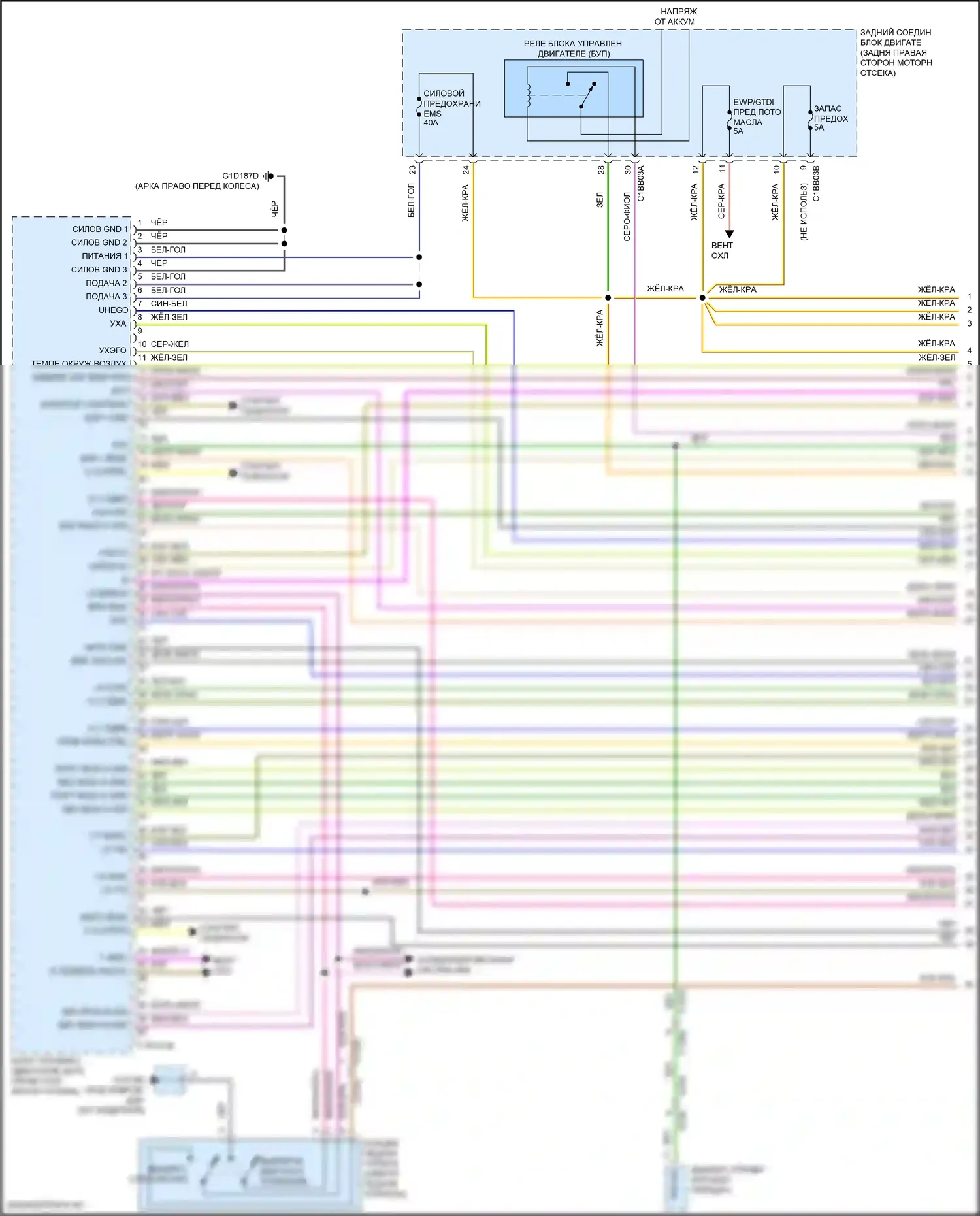 XE Jaguar I (2015-2019): Электросхема двигателя 3.0l sc (1 из 9) 