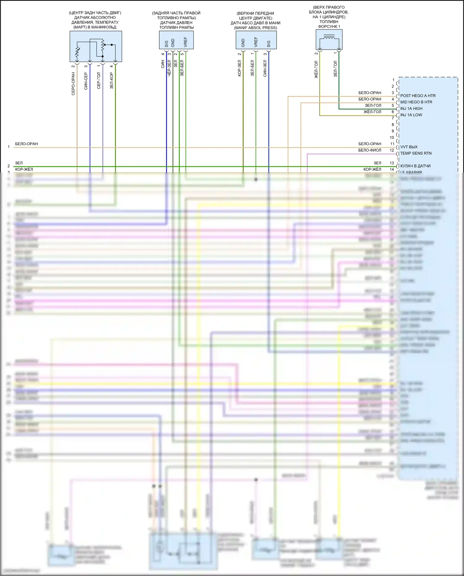 XE Jaguar I (2015-2019): Электросхема двигателя 3.0l sc (9 из 9) 