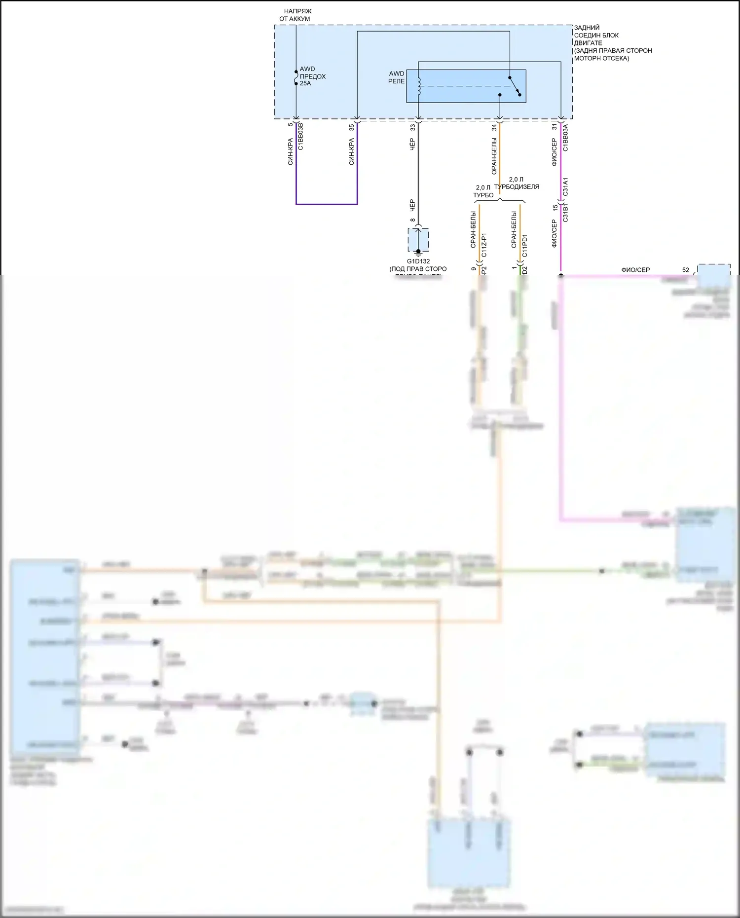 XE Jaguar I (2015-2019): 2,0л турбо дизель, awd электросхема 