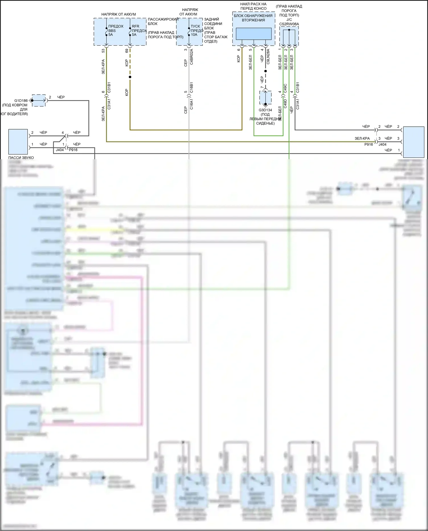 XE Jaguar I (2015-2019): Сигнализации электросхема, активная 