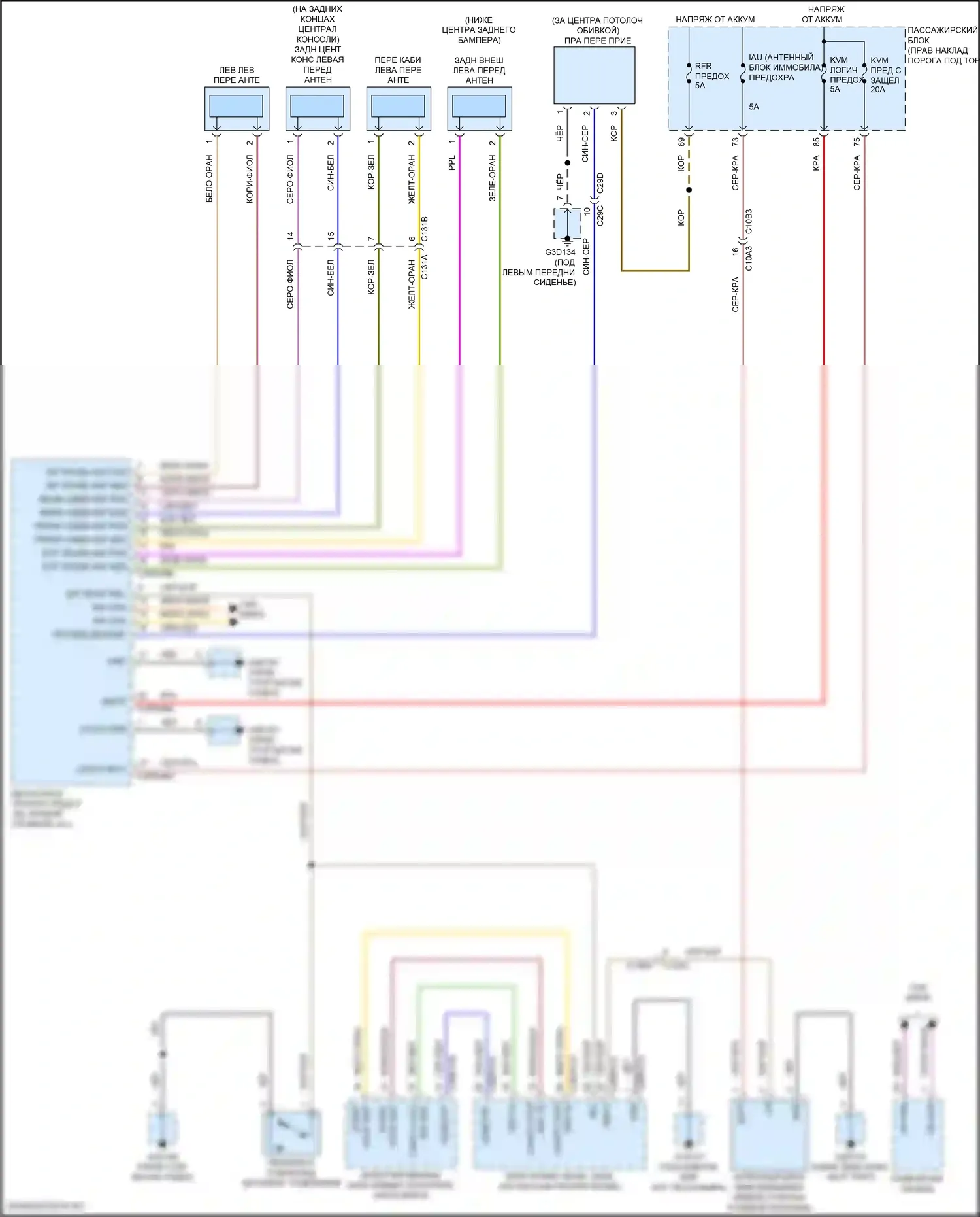XE Jaguar I (2015-2019): Сигнализации электросхема, пассивная 