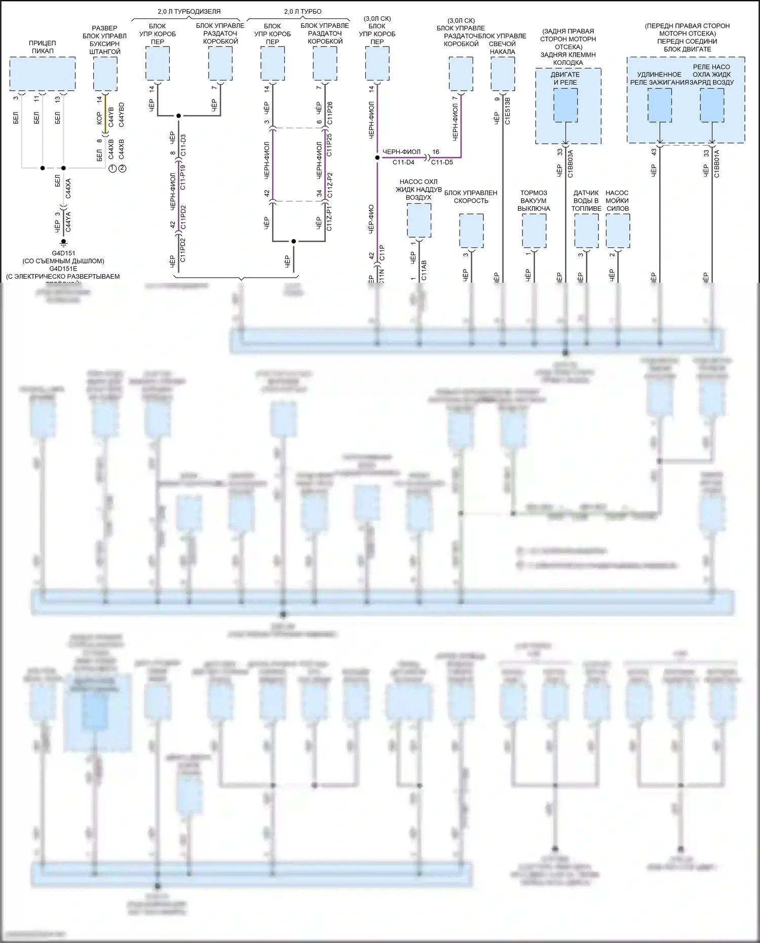 XE Jaguar I (2015-2019): Электросхема точек подключения масс (4 из 5) 