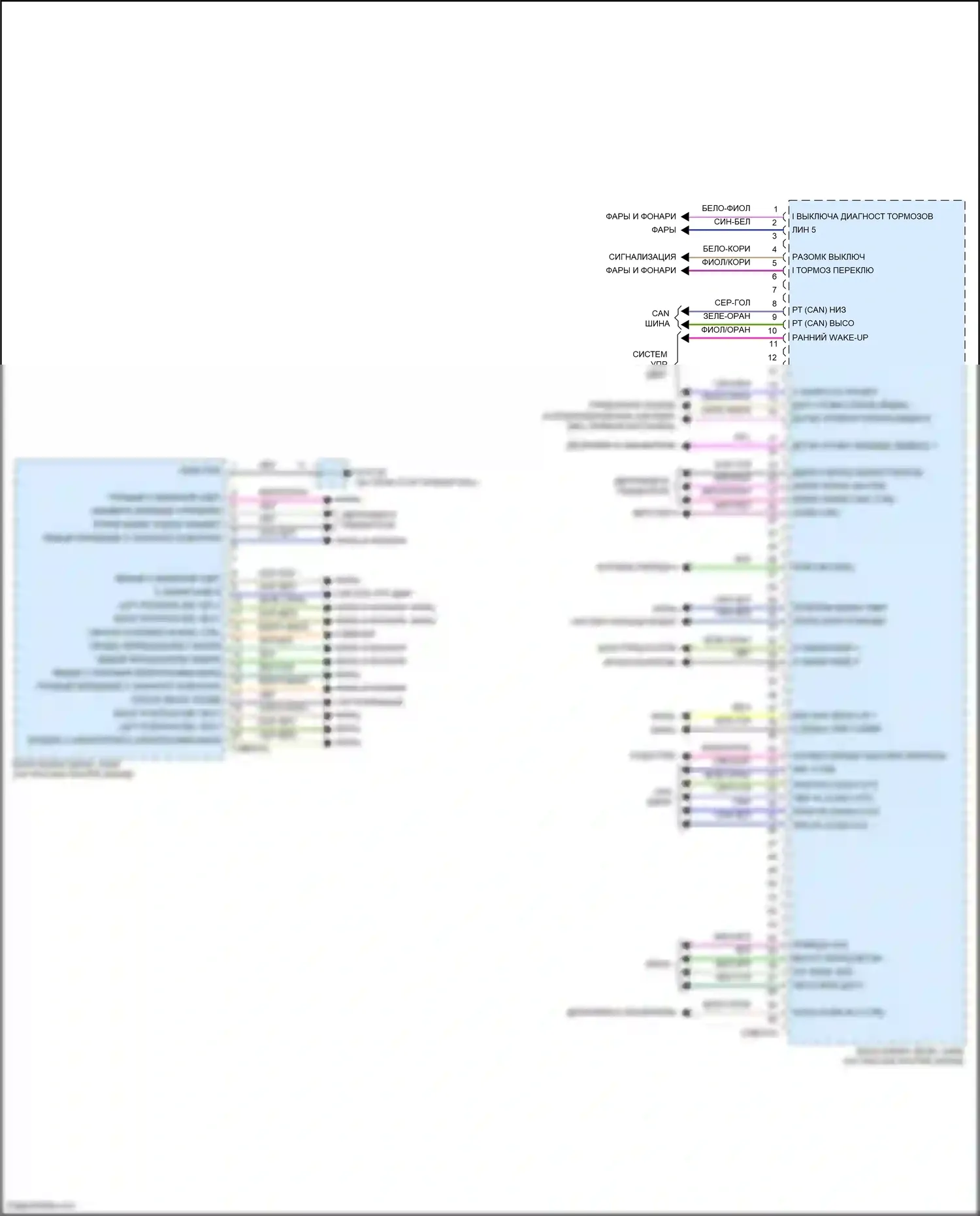 XF Jaguar II (2015-2020): Электросхема блоков управления кузовом (3 из 3) 