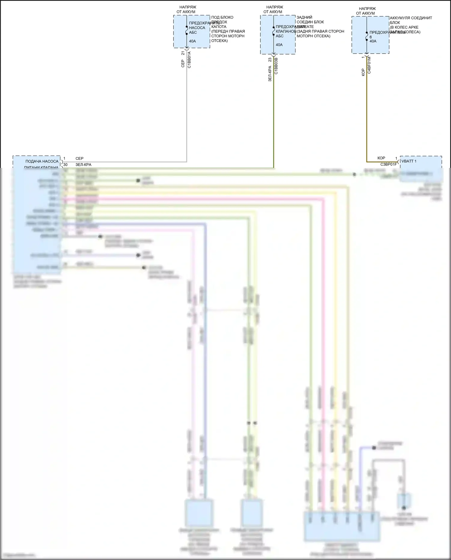 XF Jaguar II (2015-2020): Электросхема блокировки селектора 