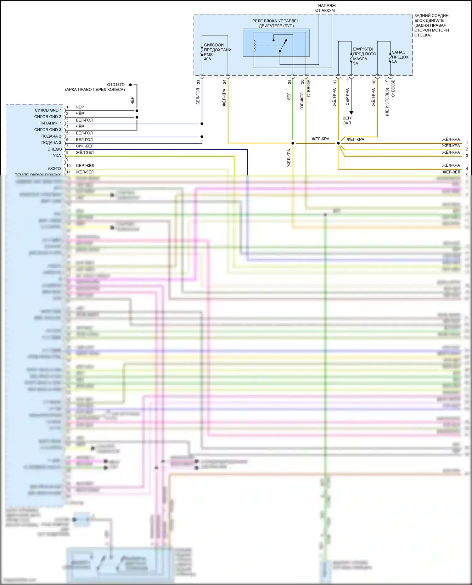 XF Jaguar II (2015-2020): Электросхема двигателя 3.0l sc (1 из 9) 