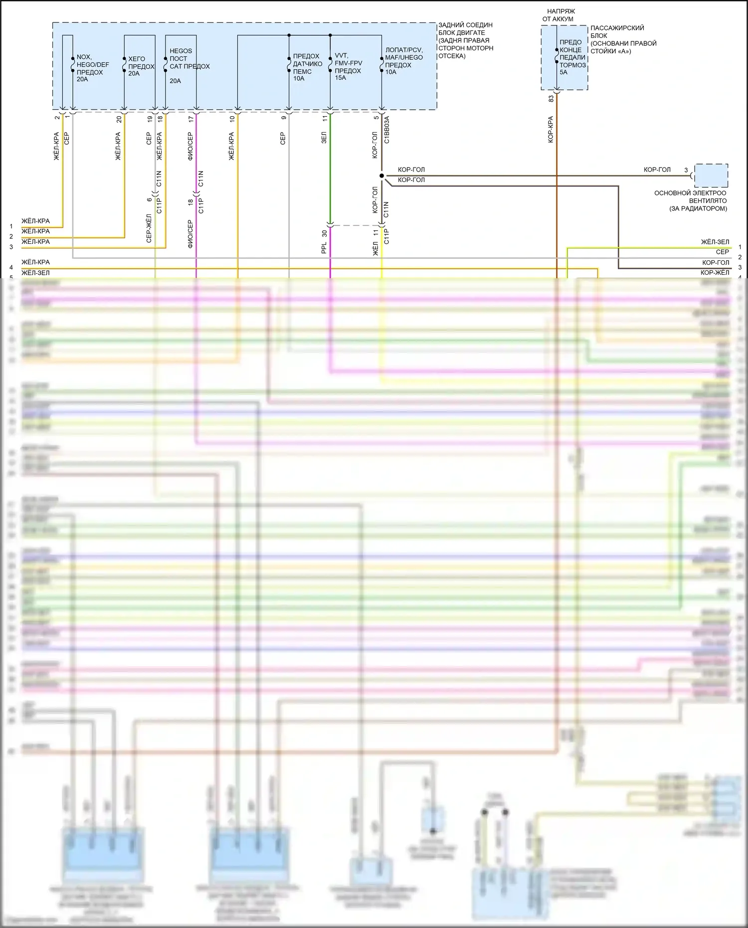 XF Jaguar II (2015-2020): Электросхема двигателя 3.0l sc (2 из 9) 