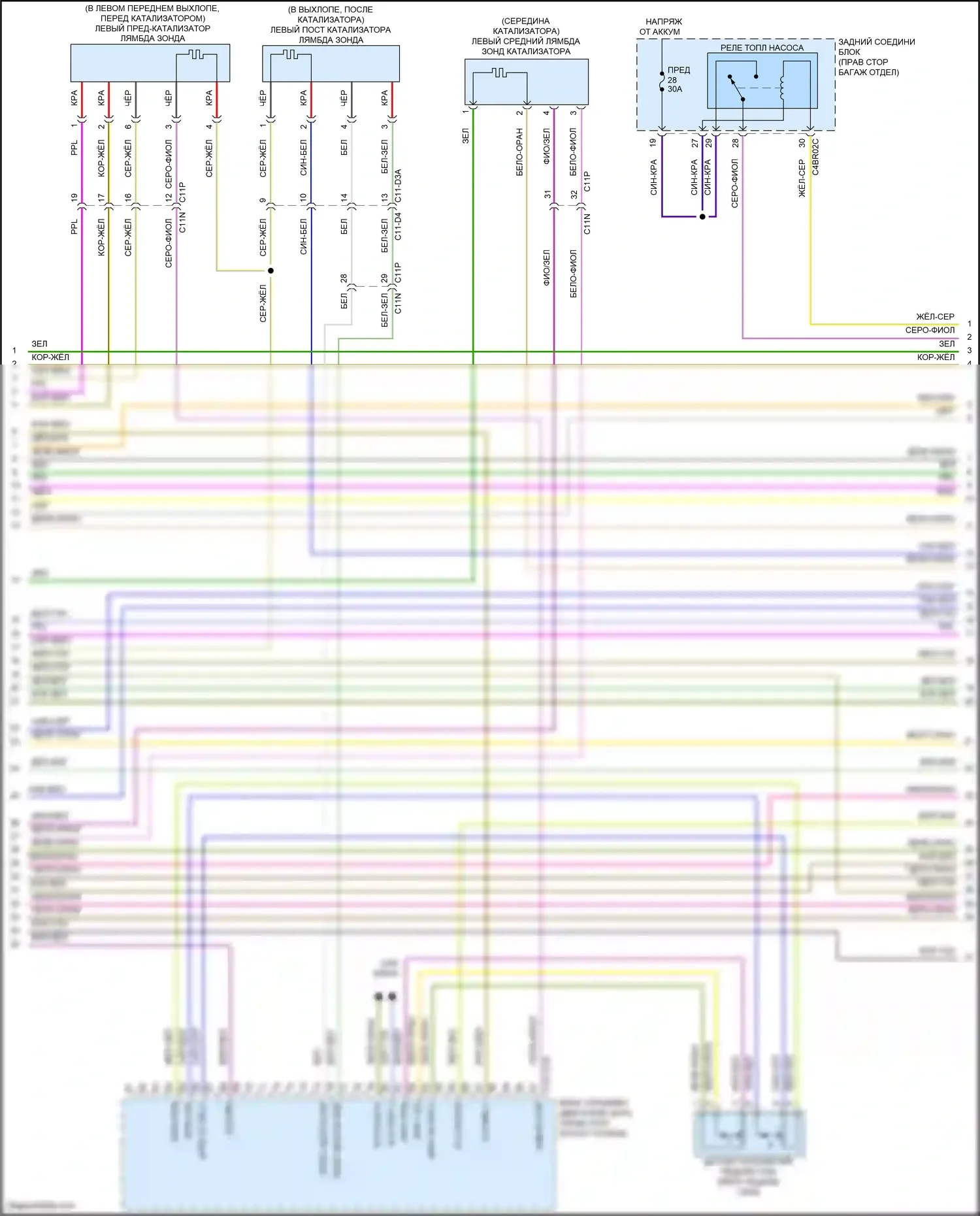 XF Jaguar II (2015-2020): Электросхема двигателя 3.0l sc (4 из 9) 