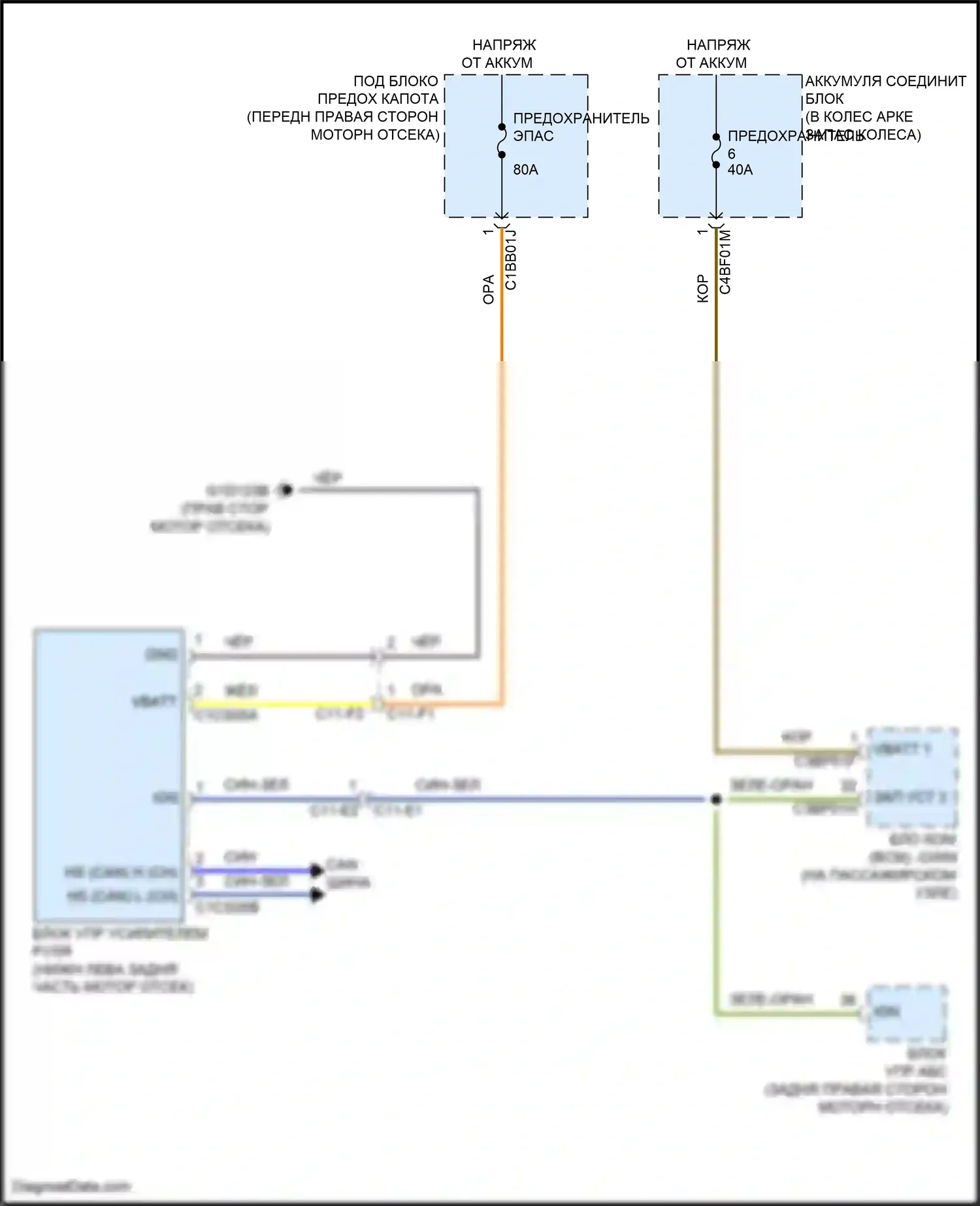 XF Jaguar II (2015-2020): Электросхема электроусилителя руля 