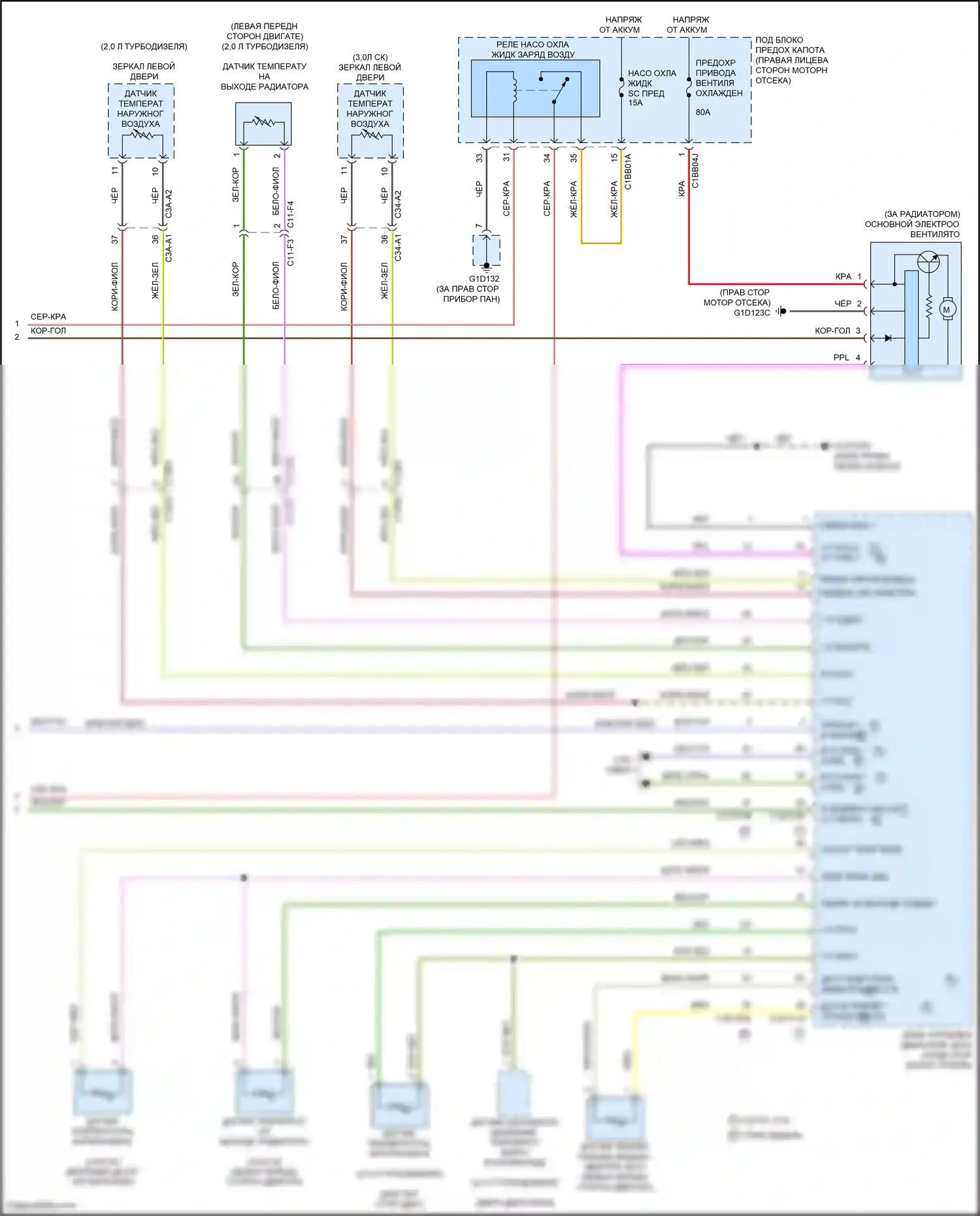 XF Jaguar II (2015-2020): Электросхема климат контроля (6 из 6) 