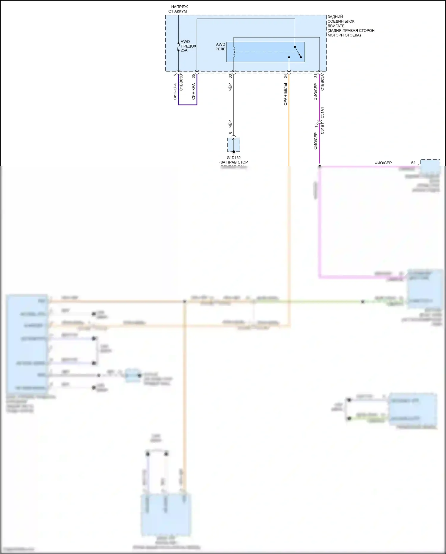 XF Jaguar II (2015-2020): 2,0л турбо дизель, awd электросхема 