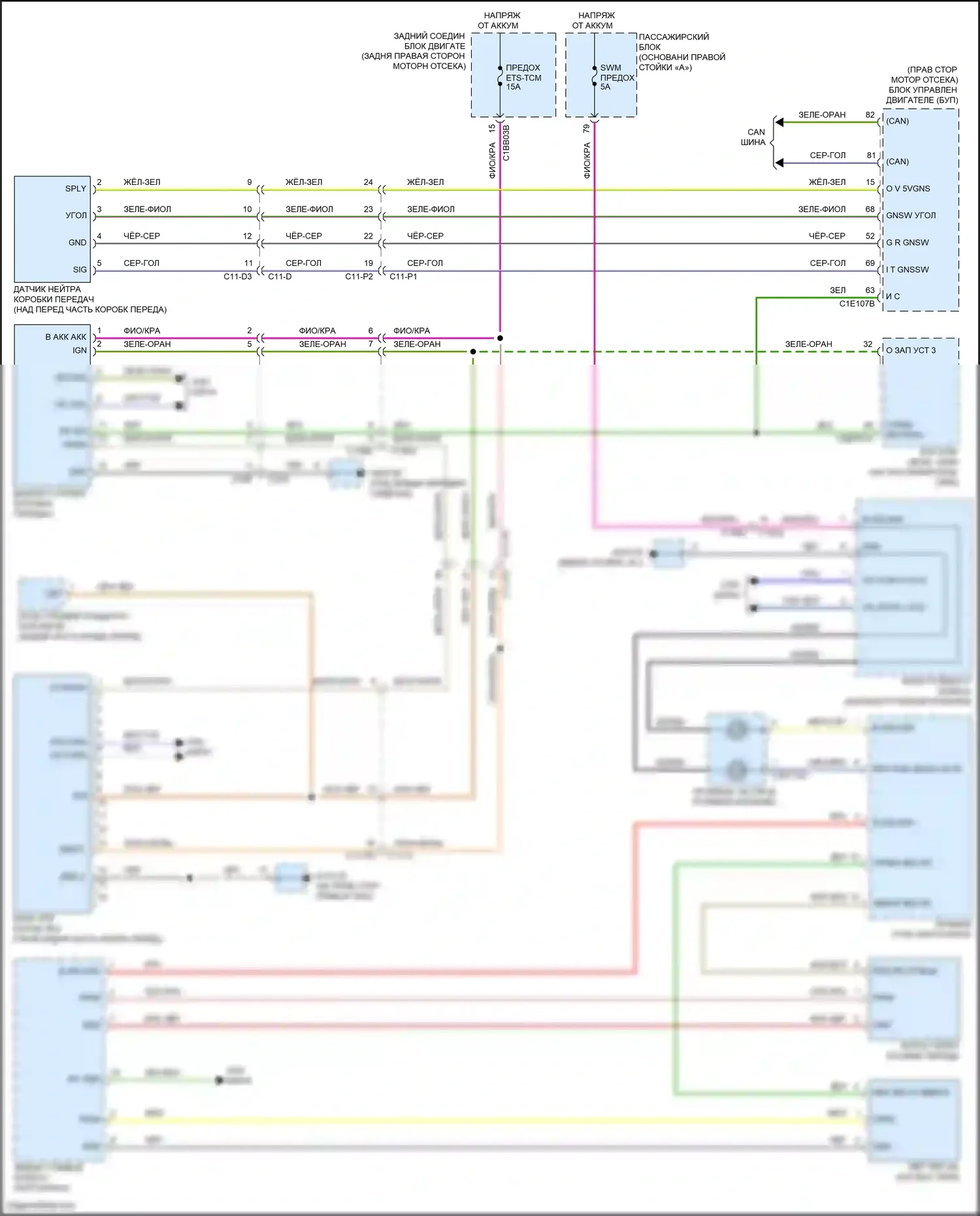 XF Jaguar II (2015-2020): 2,0л турбодизеля, электросхема автоматической коробки передач 
